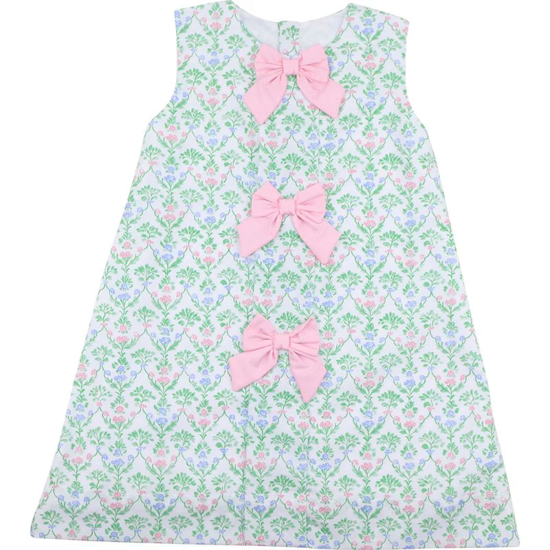 A-Line Floral Bow Dress