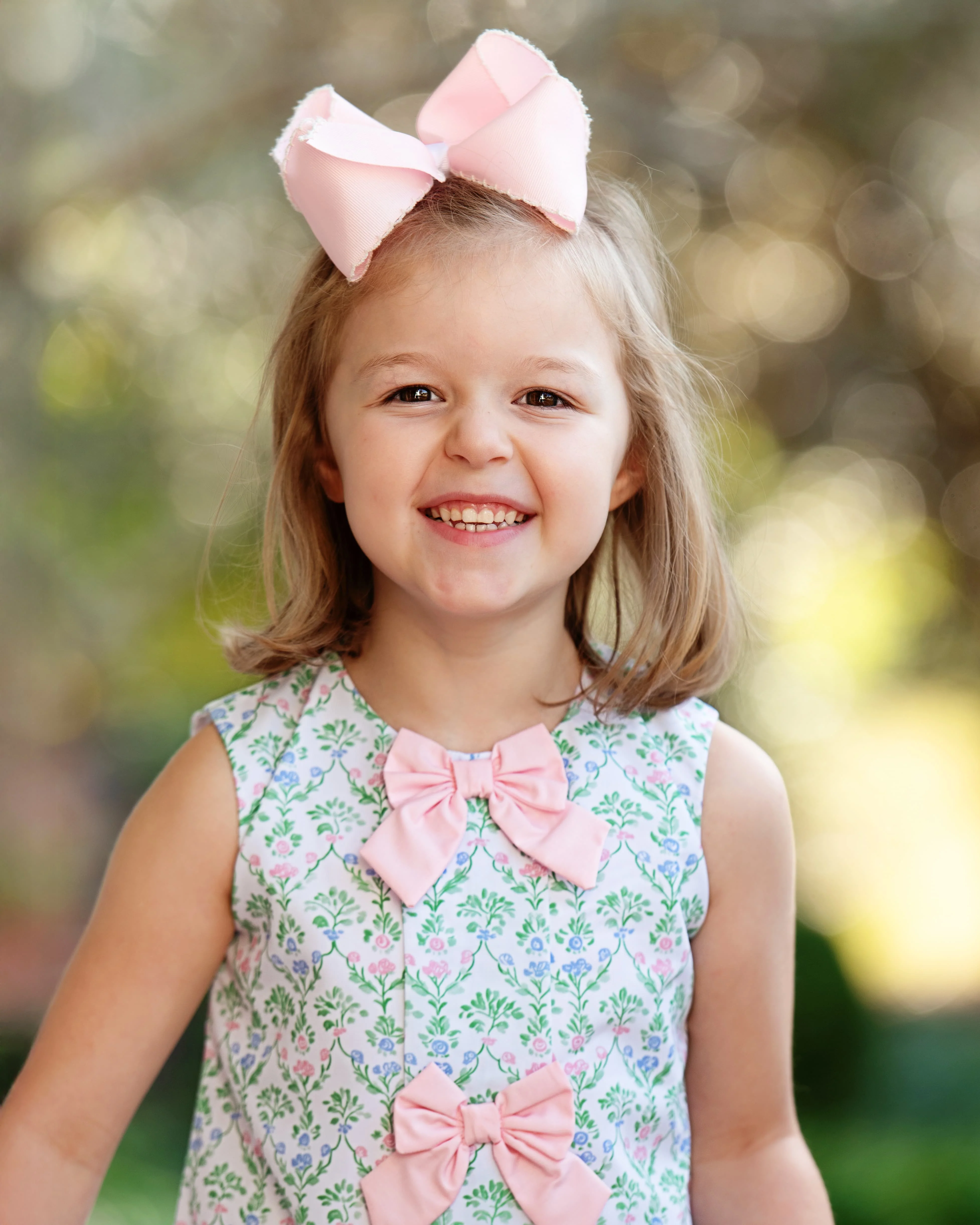 A-Line Floral Bow Dress - Image 3