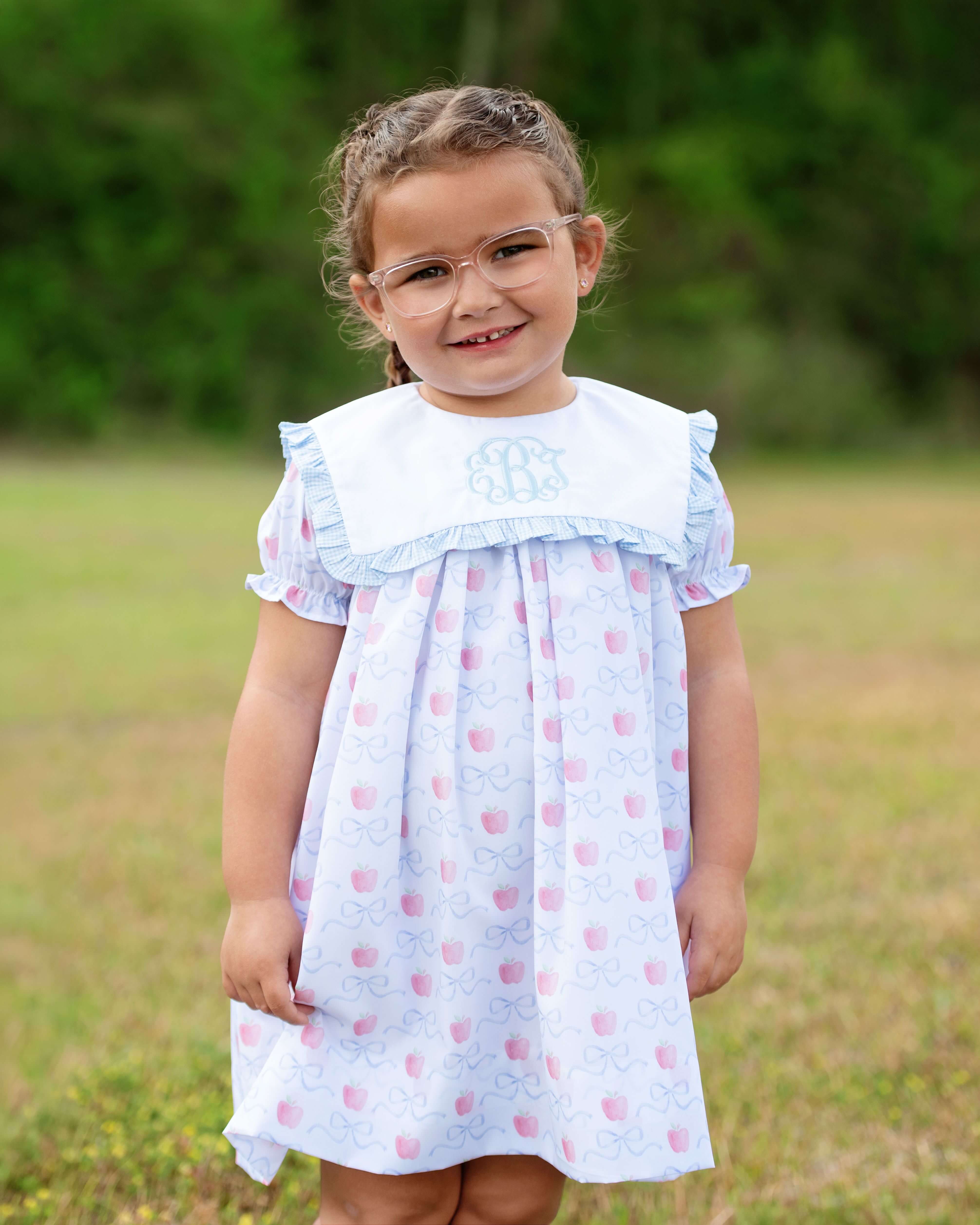 Apple And Bow Square Collar Dress - Image 2