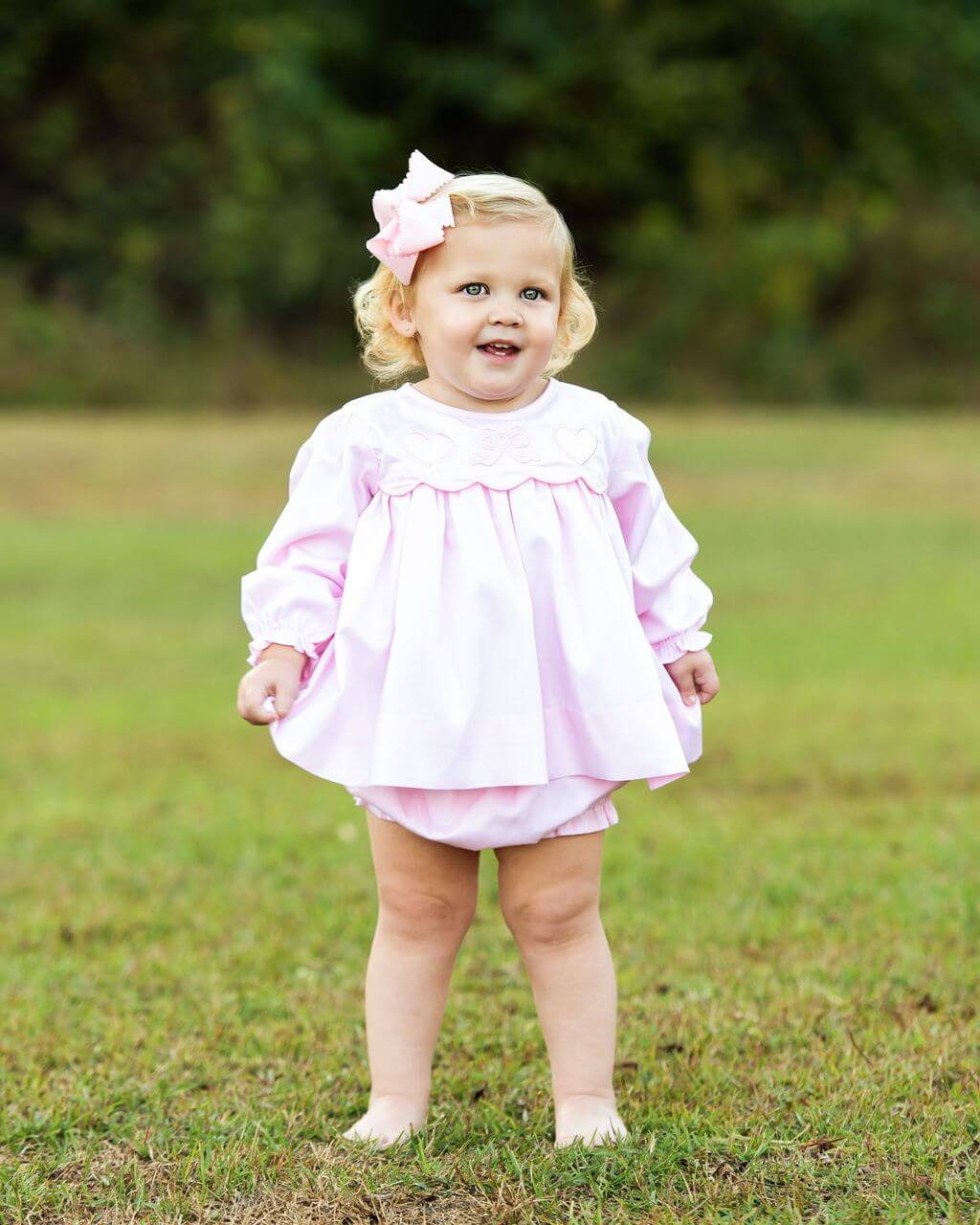 Applique Heart And Bow Diaper Set - Image 2