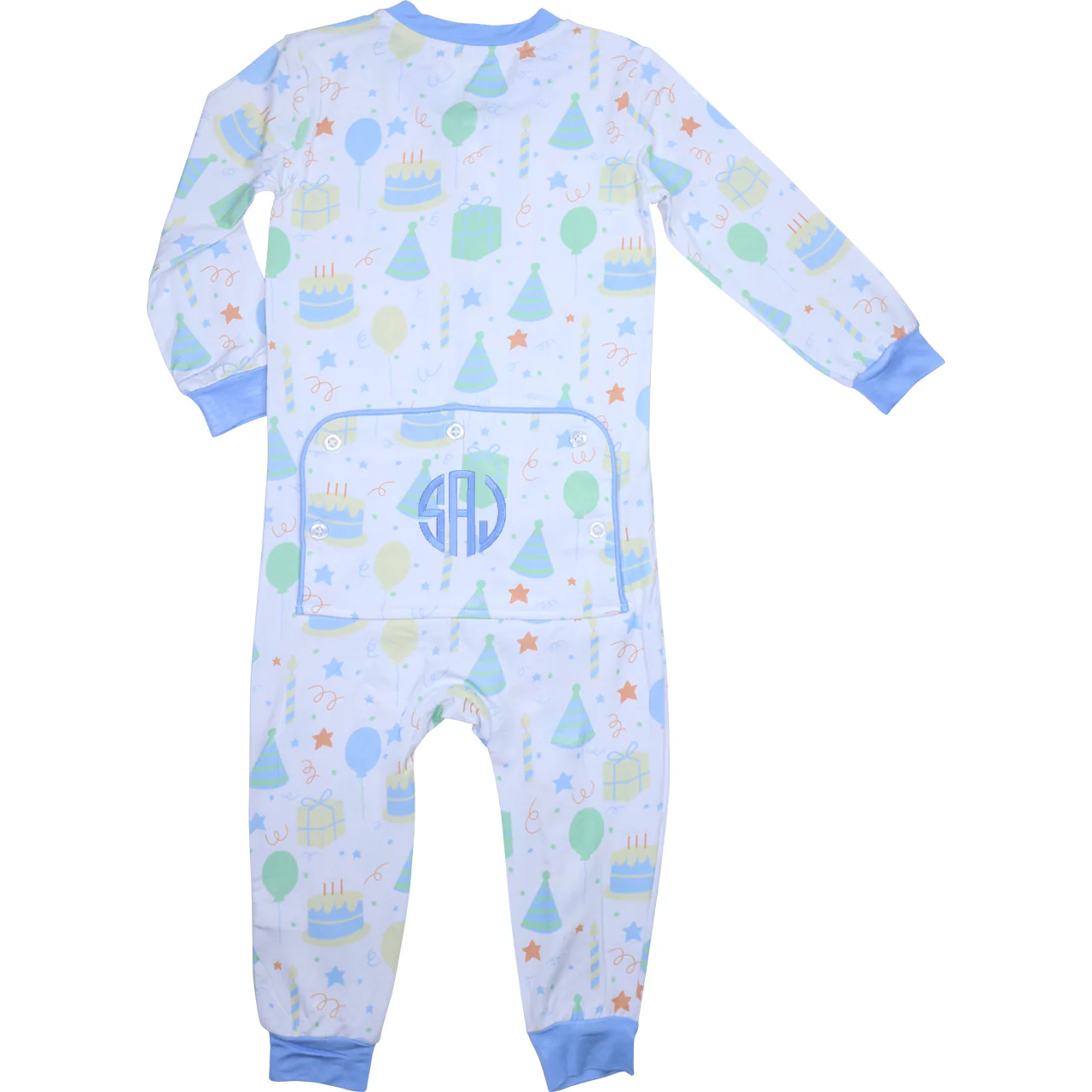 Birthday Cake And Balloons Knit Zipper Pajamas