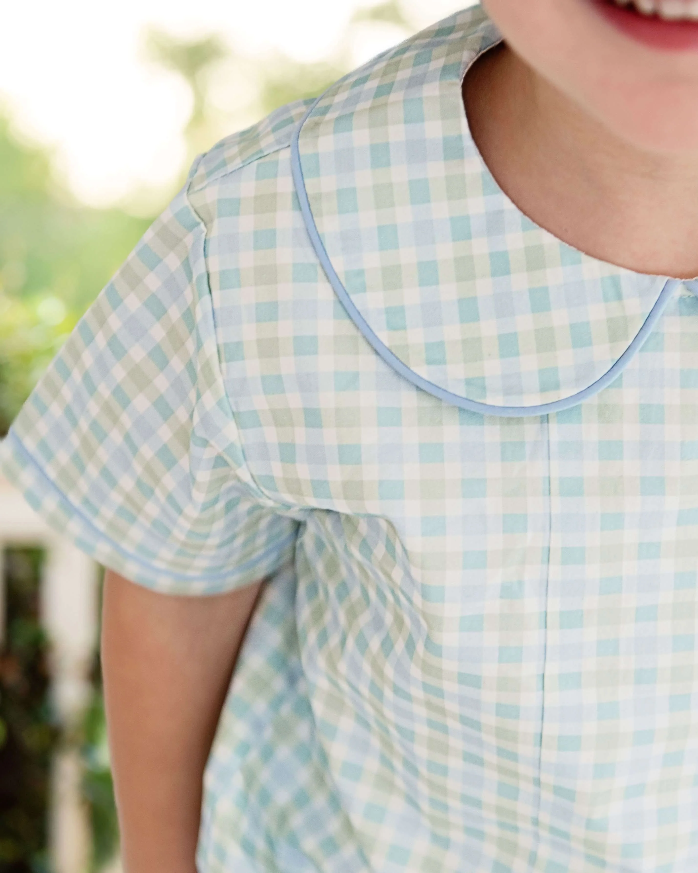 Blue And Green Check Short Set - Image 2