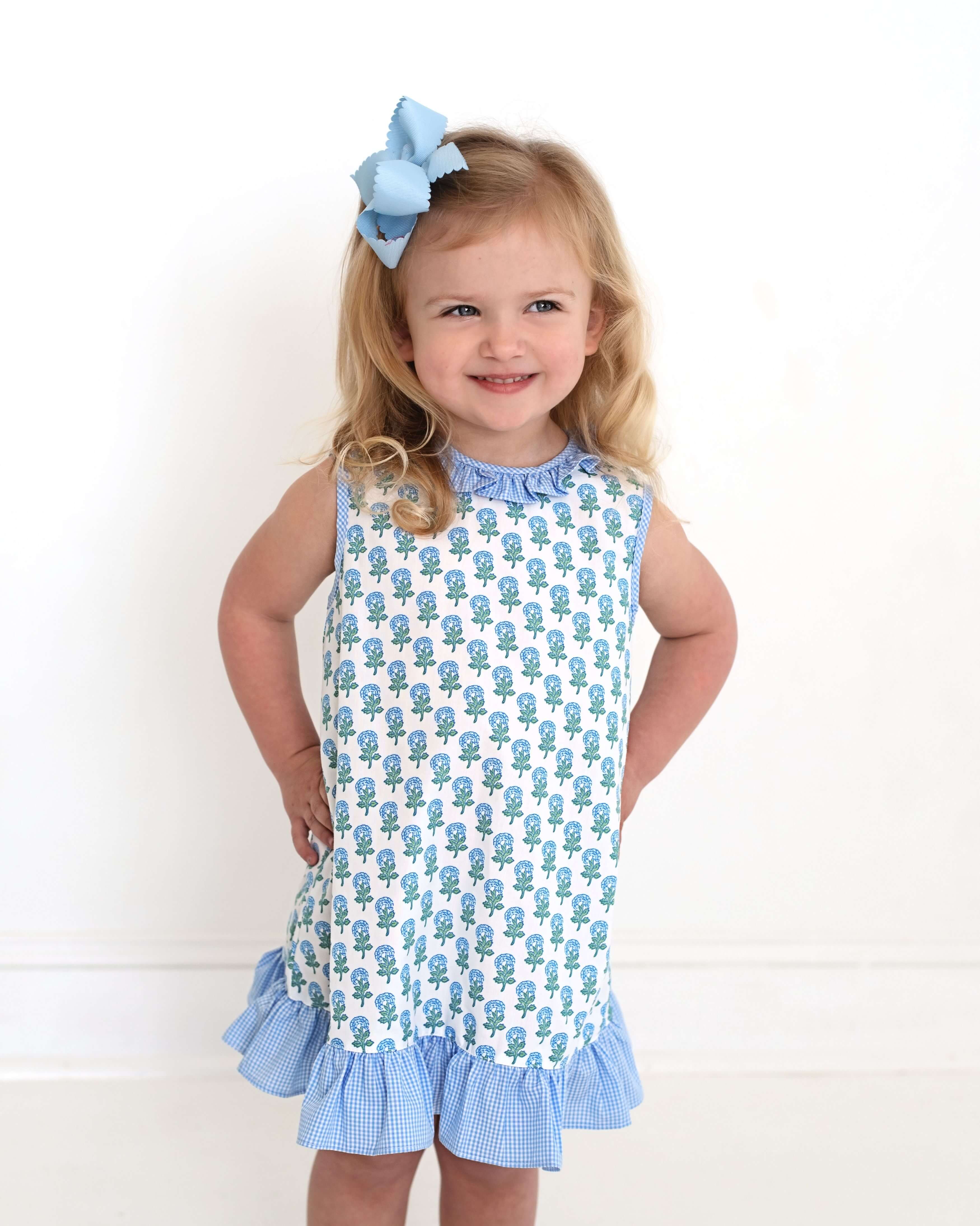 Blue And Green Hydrangea Dress - Image 2