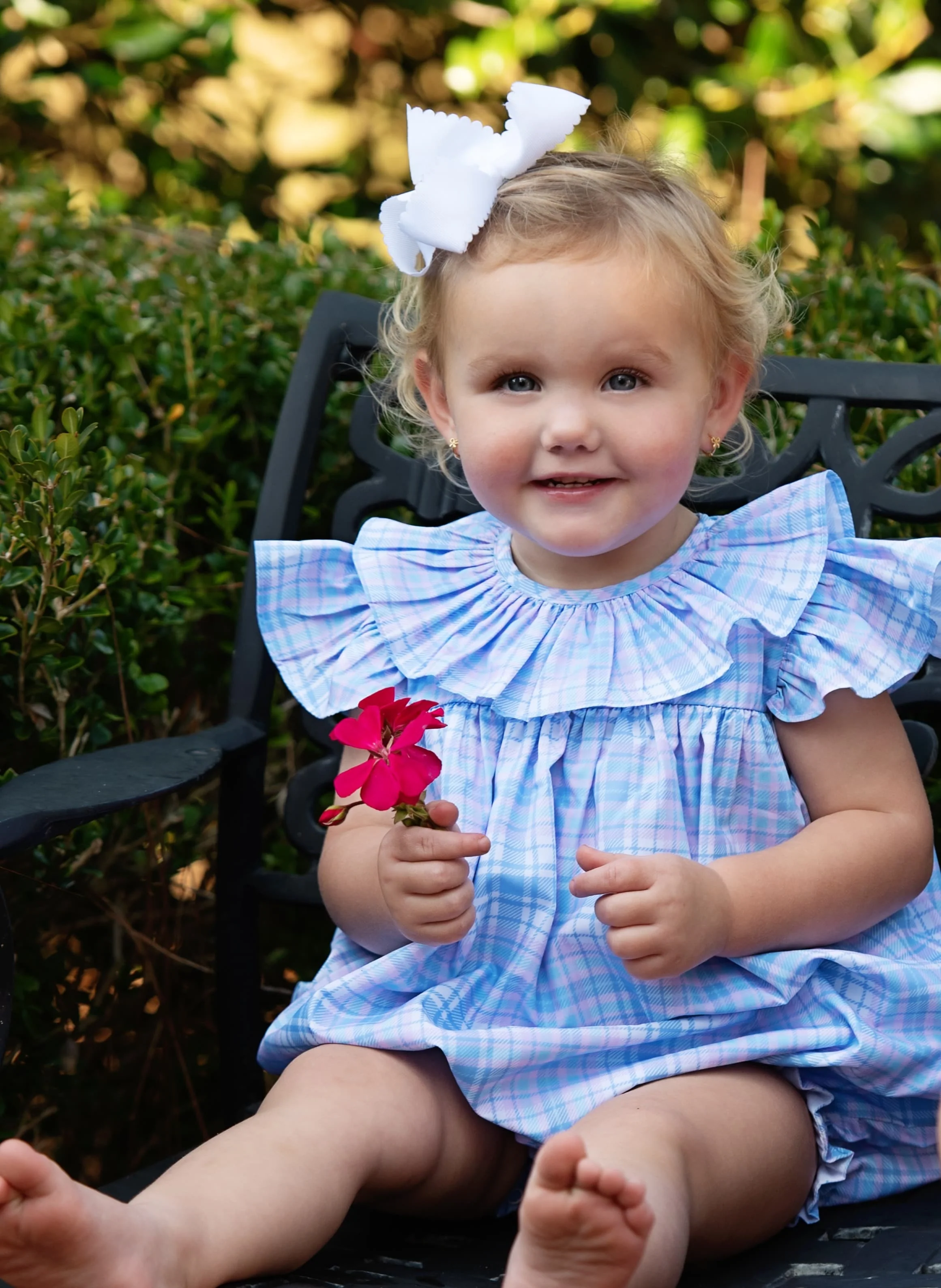 Blue And Pink Plaid Ruffle Bubble - Image 2
