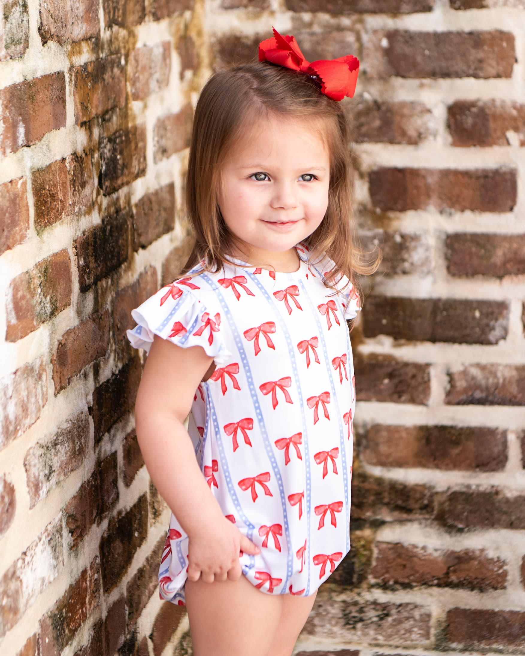 Blue And Red Bow Knit Bubble - Image 2