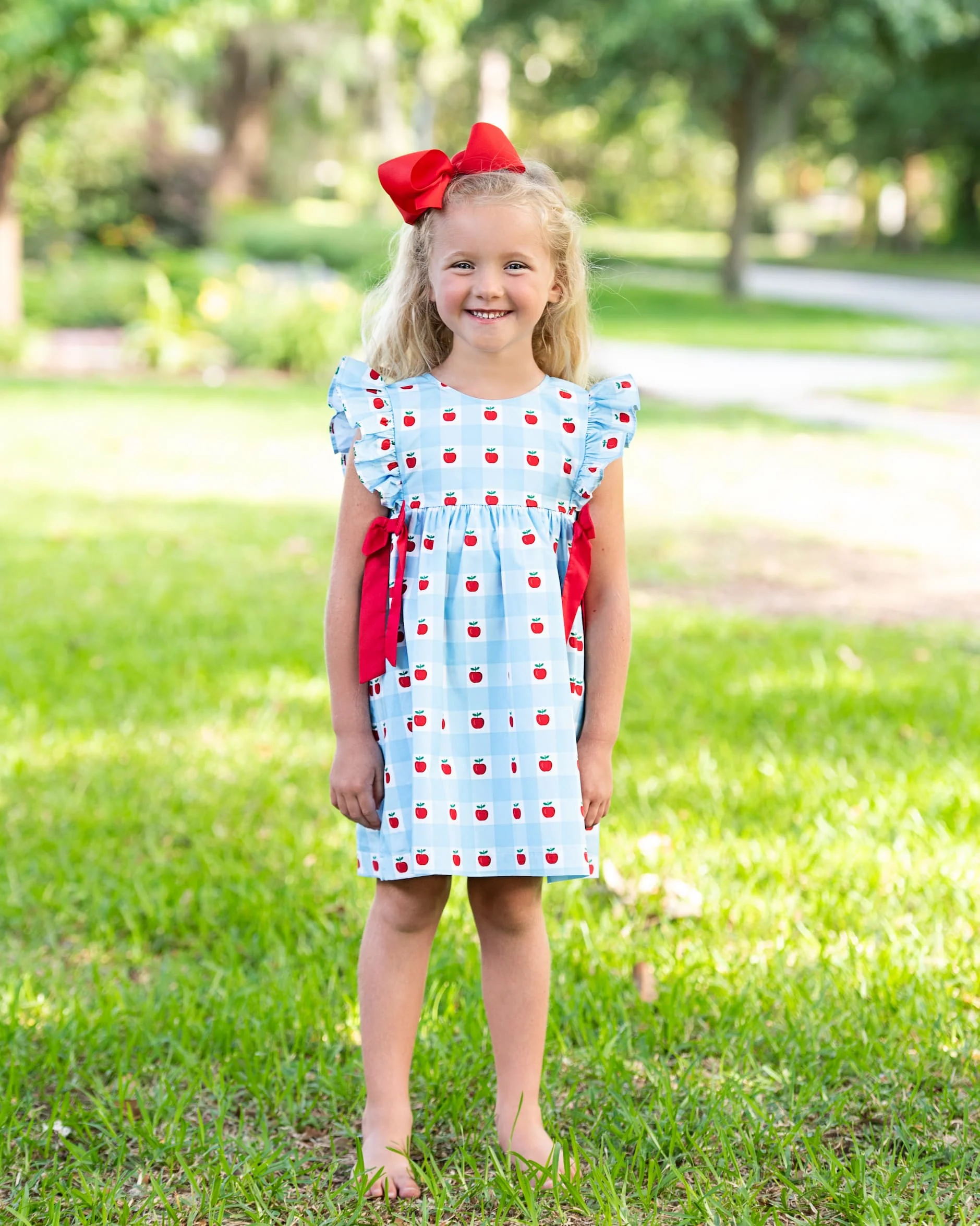 Blue And Red Check Apple Dress - Image 2