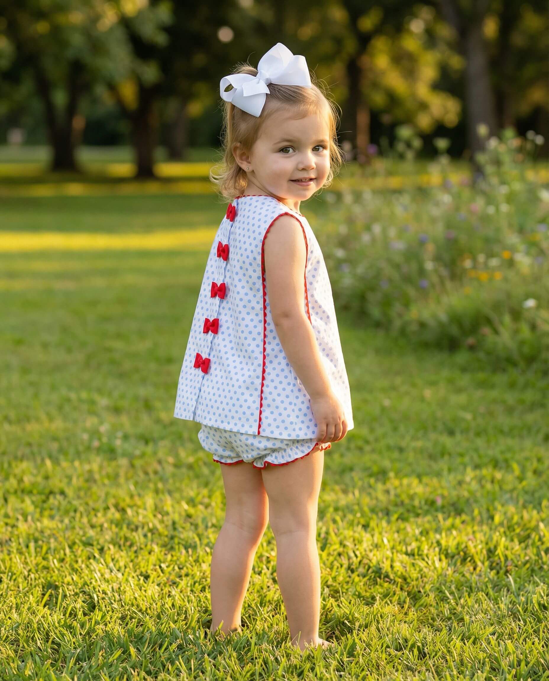 Blue And Red Dot Diaper Set - Image 3