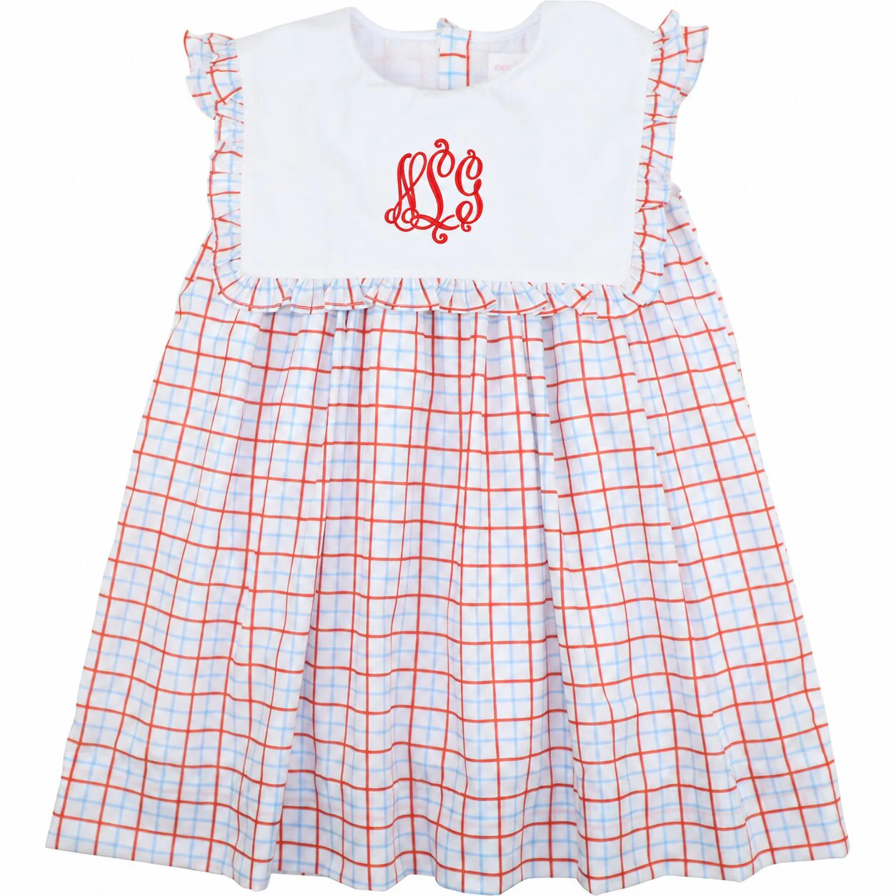Blue And Red Windowpane Dress