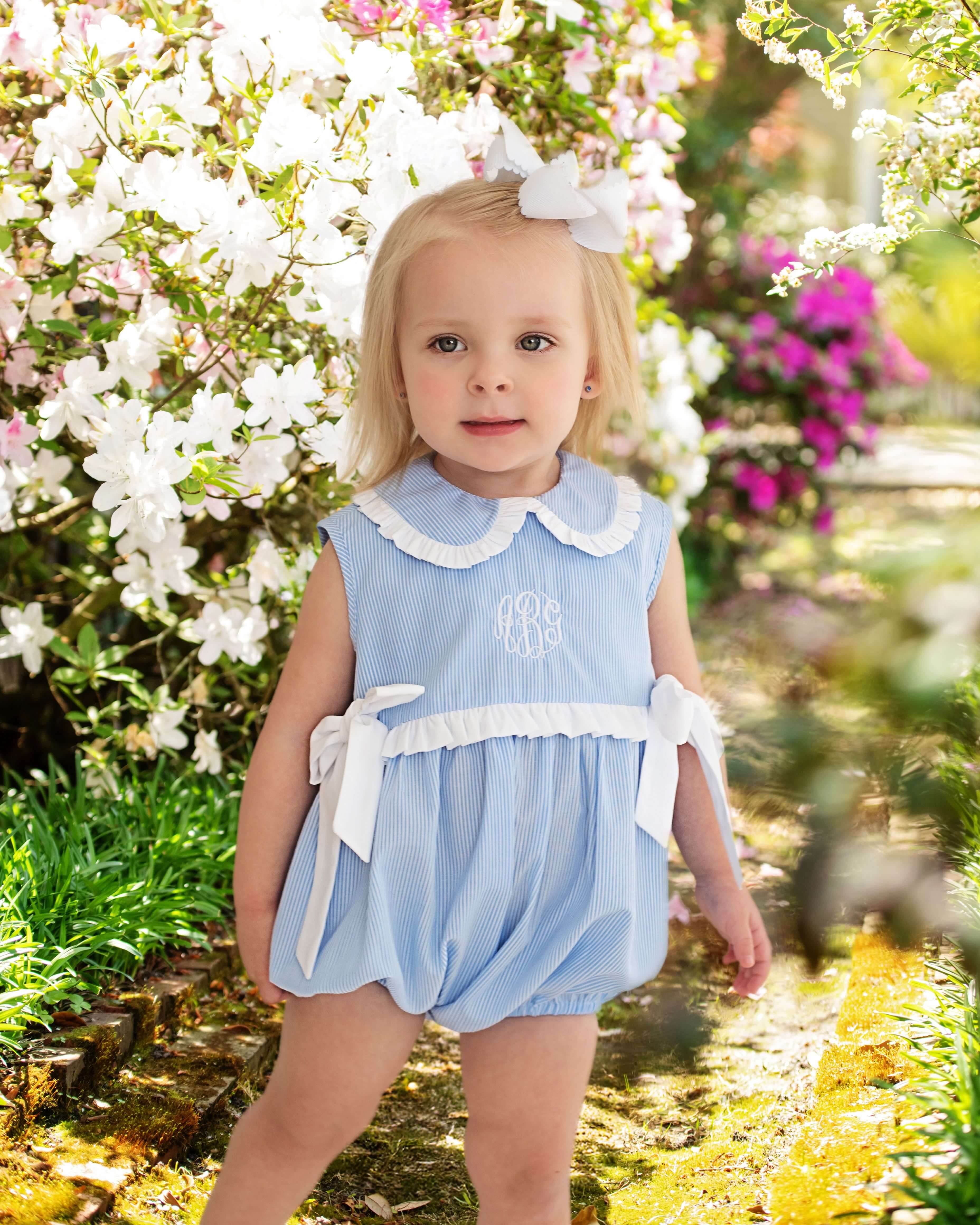 Blue And White Striped Bow Bubble - Image 2