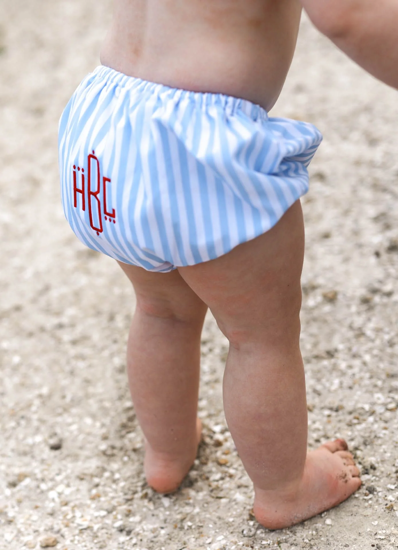 Blue And White Striped Swim Bloomer - Image 2