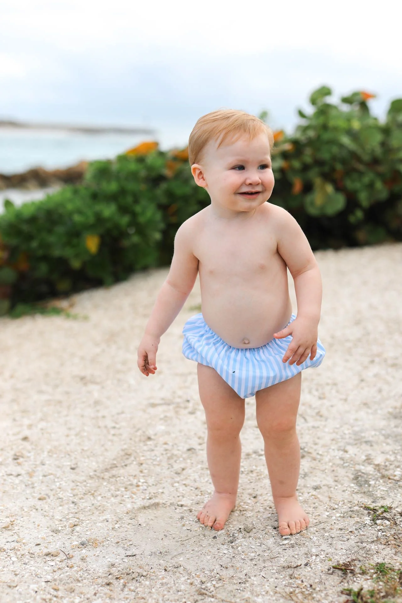 Blue And White Striped Swim Bloomer - Image 3
