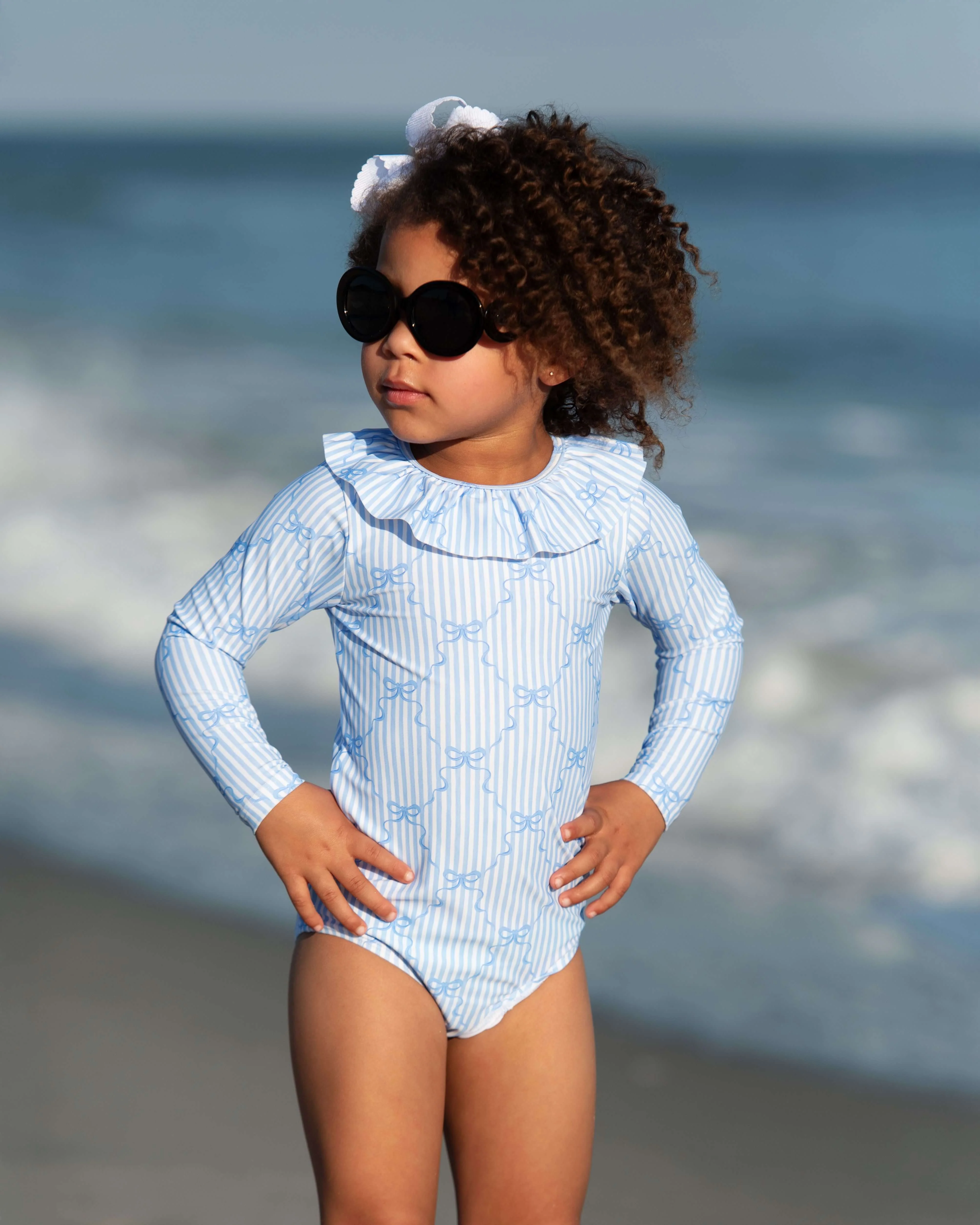 Blue Bow Swimsuit - Image 2