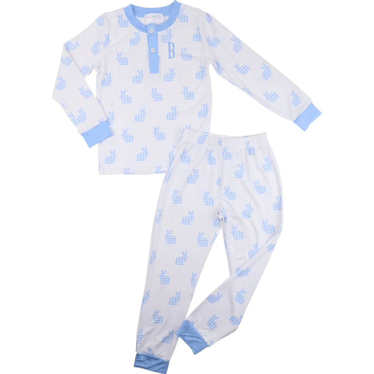Blue Bunny Bamboo Knit Pajamas