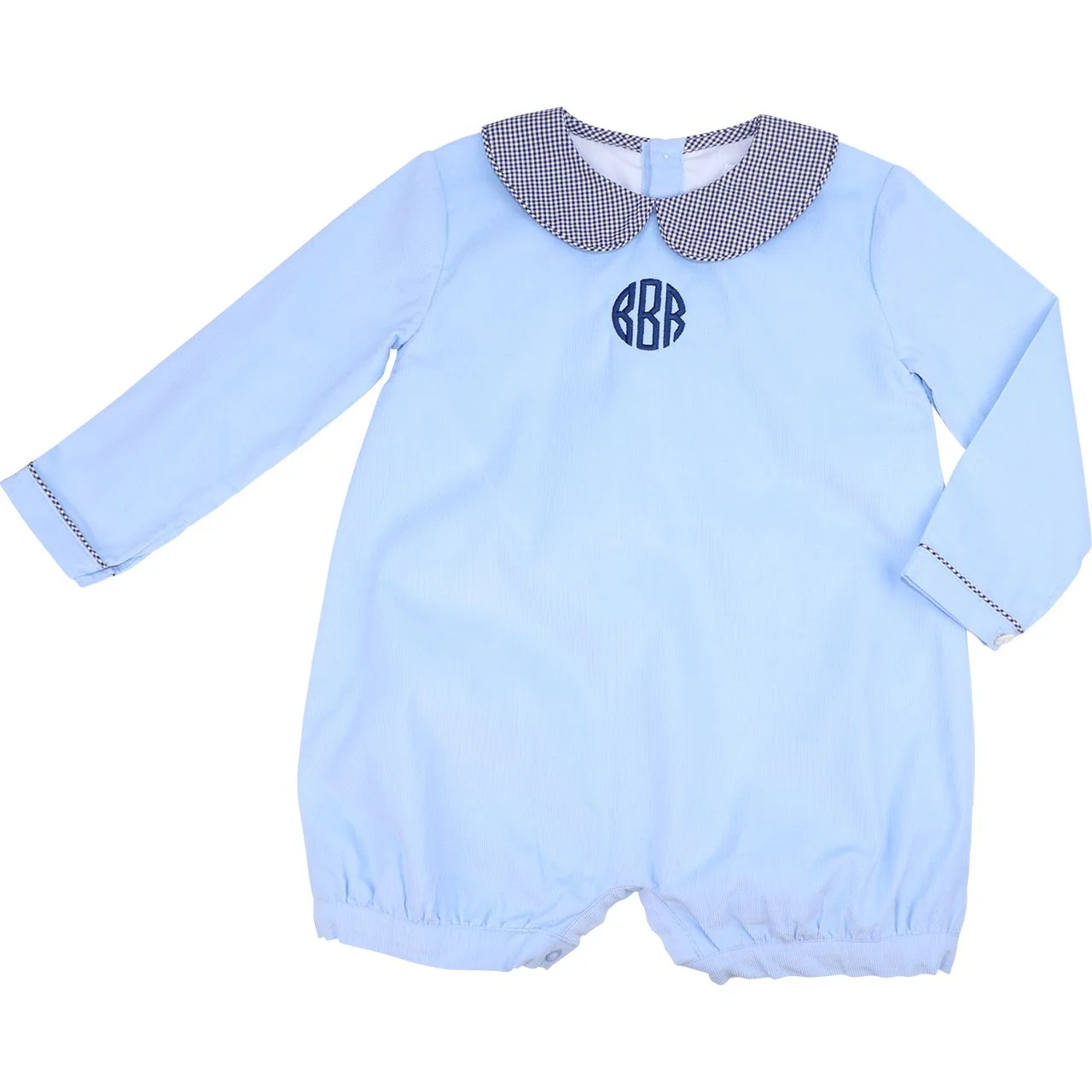 Blue Corduroy Short Romper