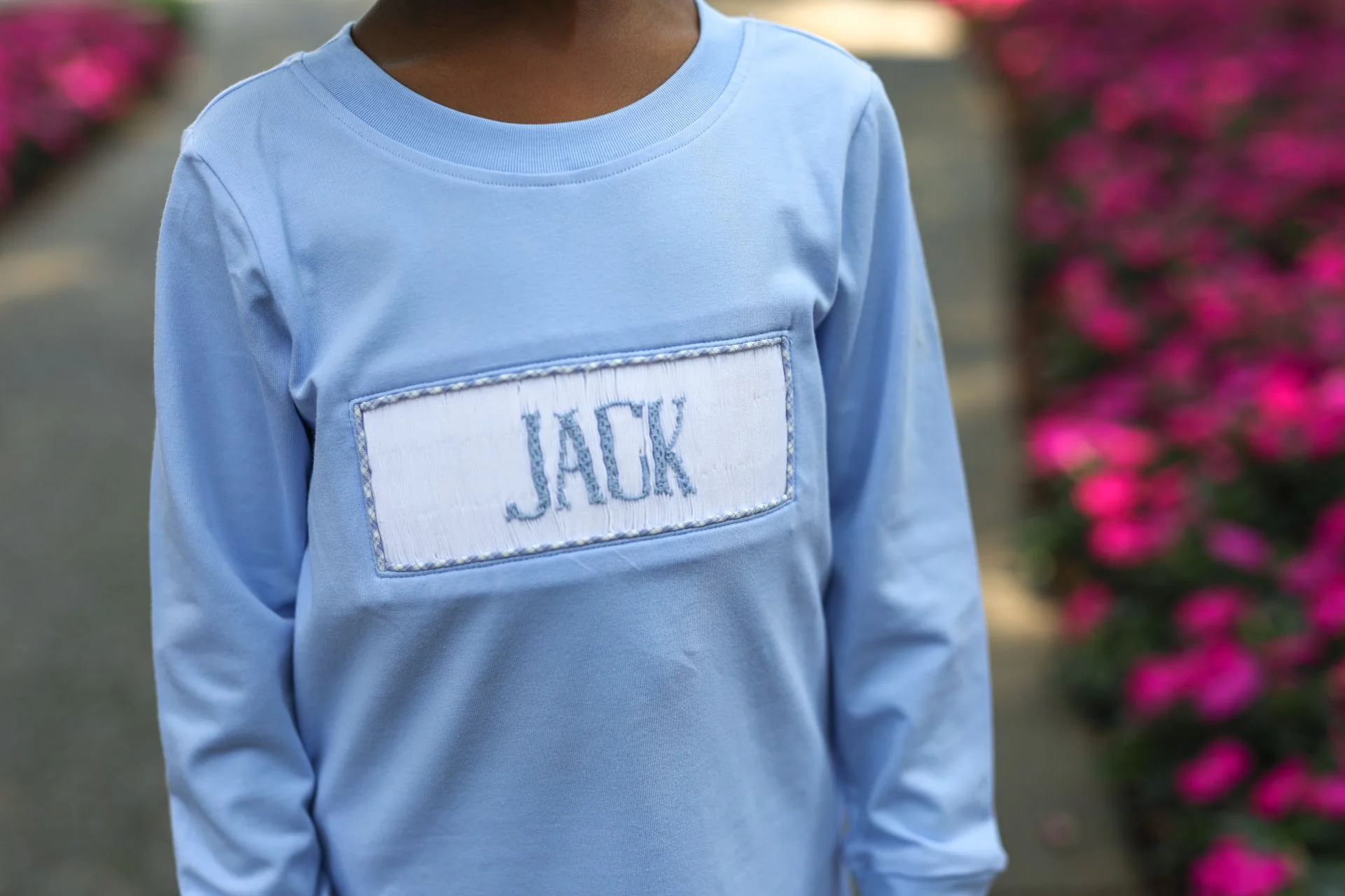 Blue Custom Smocked Pant Set - Image 3