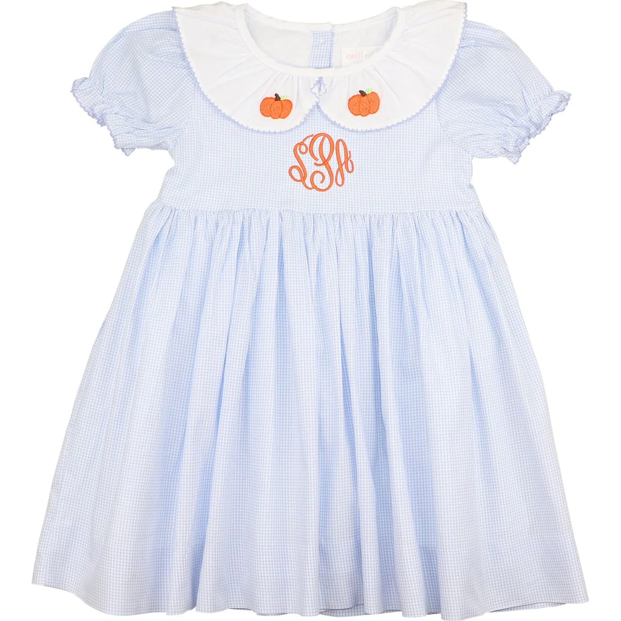 Blue Embroidered Pumpkins Dress