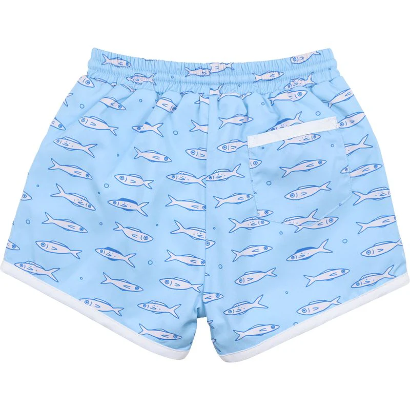 Blue Fish Swim Trunks - Image 2