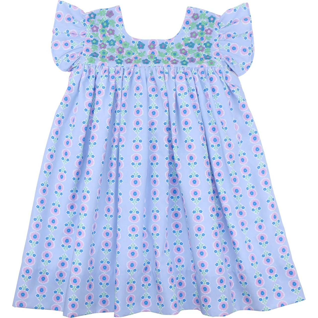 Blue Floral Fiesta Dress