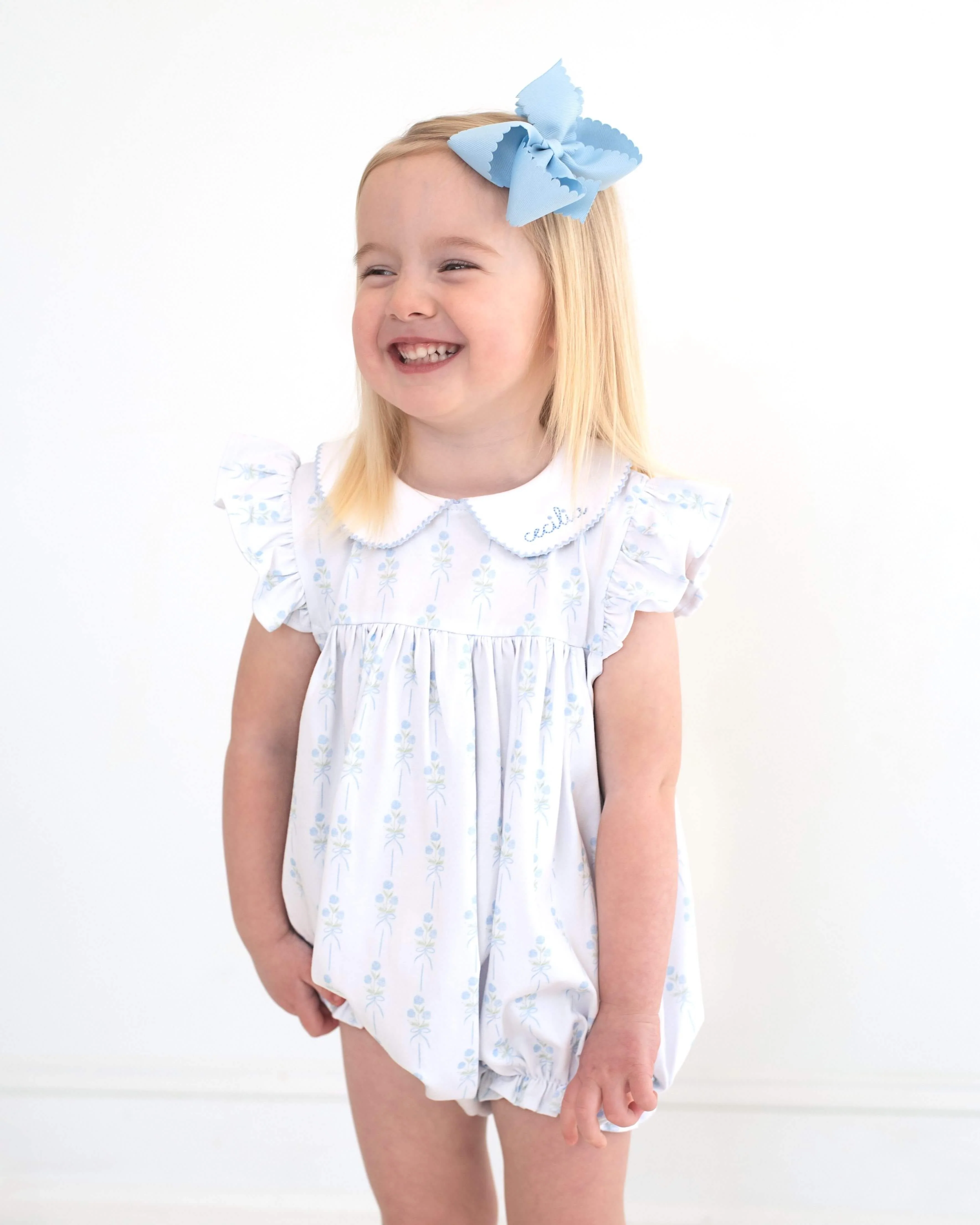 Blue Floral Knit Bubble - Image 2