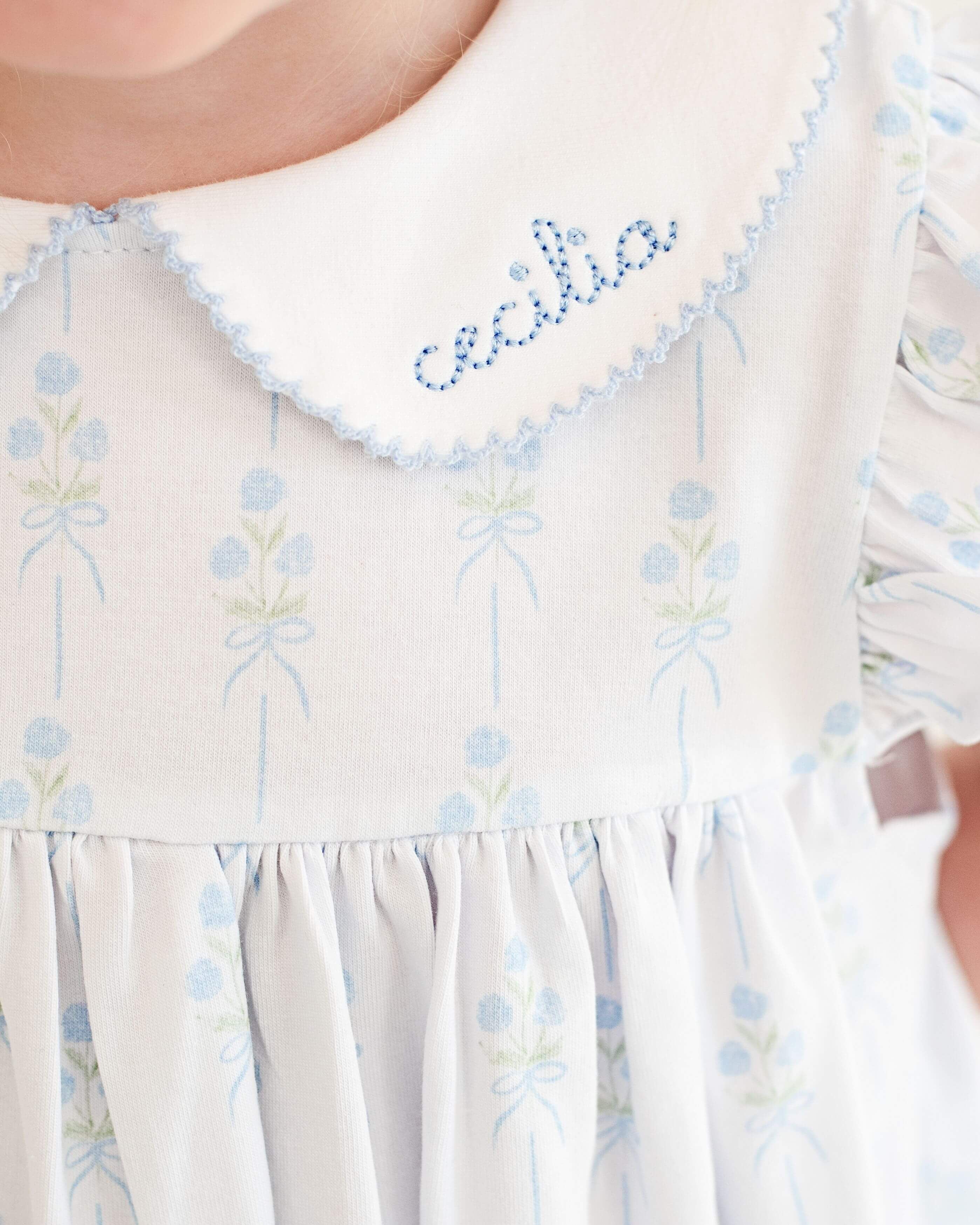 Blue Floral Knit Bubble - Image 3