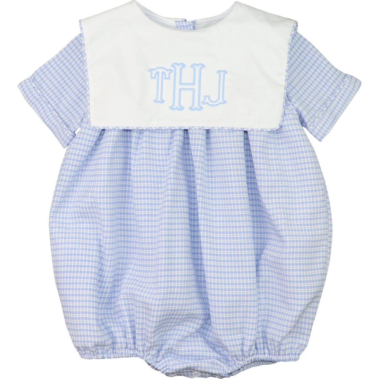Blue Gingham Seersucker Bubble