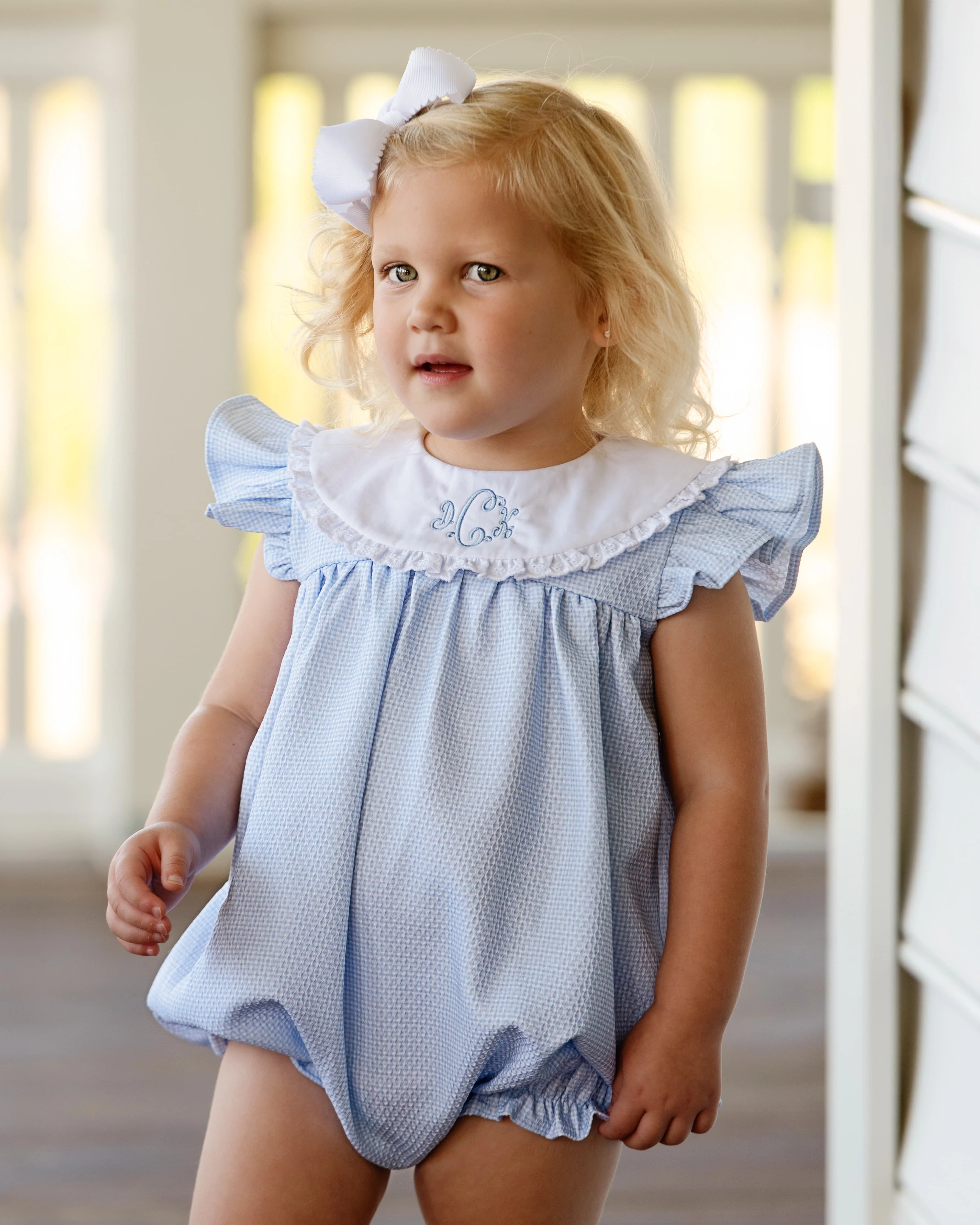 Blue Honeycomb Eyelet Bubble - Image 3