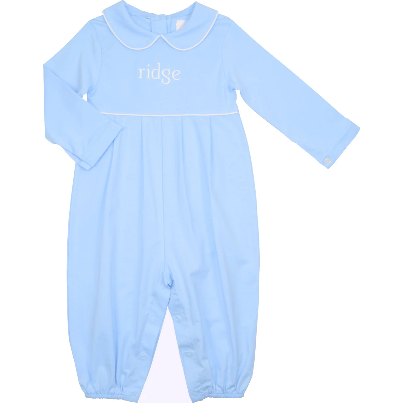 Blue Knit Long Romper