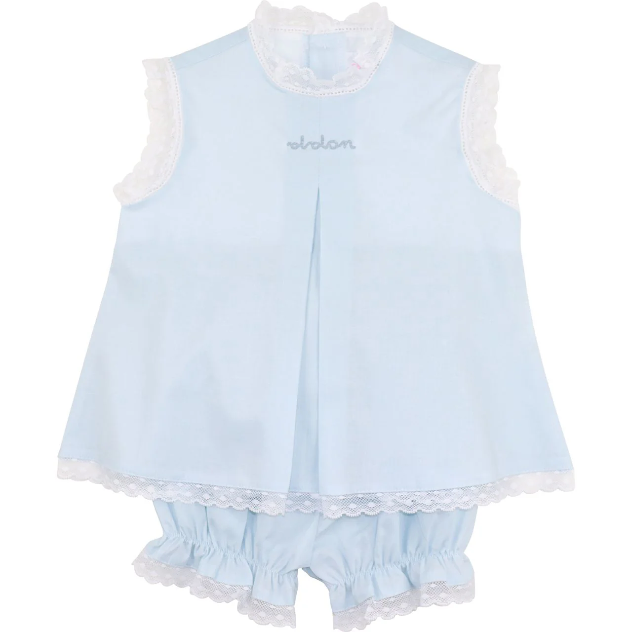 Blue Lace Heirloom Diaper Set