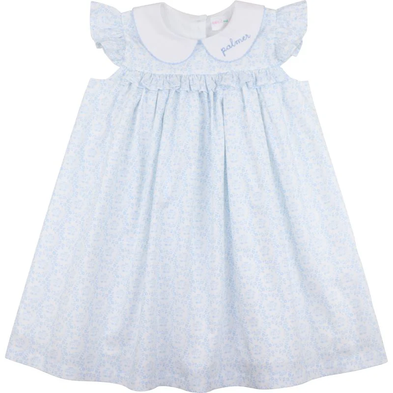 Blue Mini Floral Knit Dress