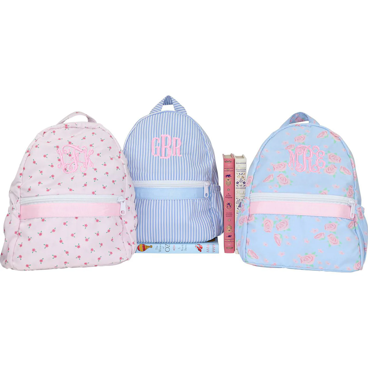 Blue Rose Print Backpack - Image 4