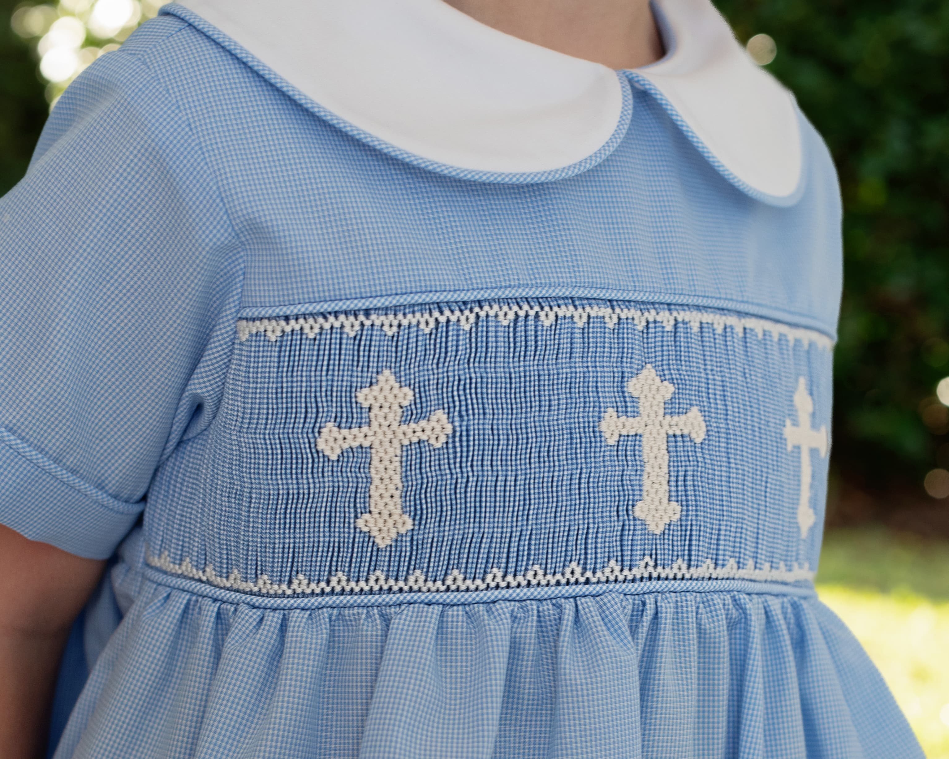Blue Smocked Cross Bubble - Image 2