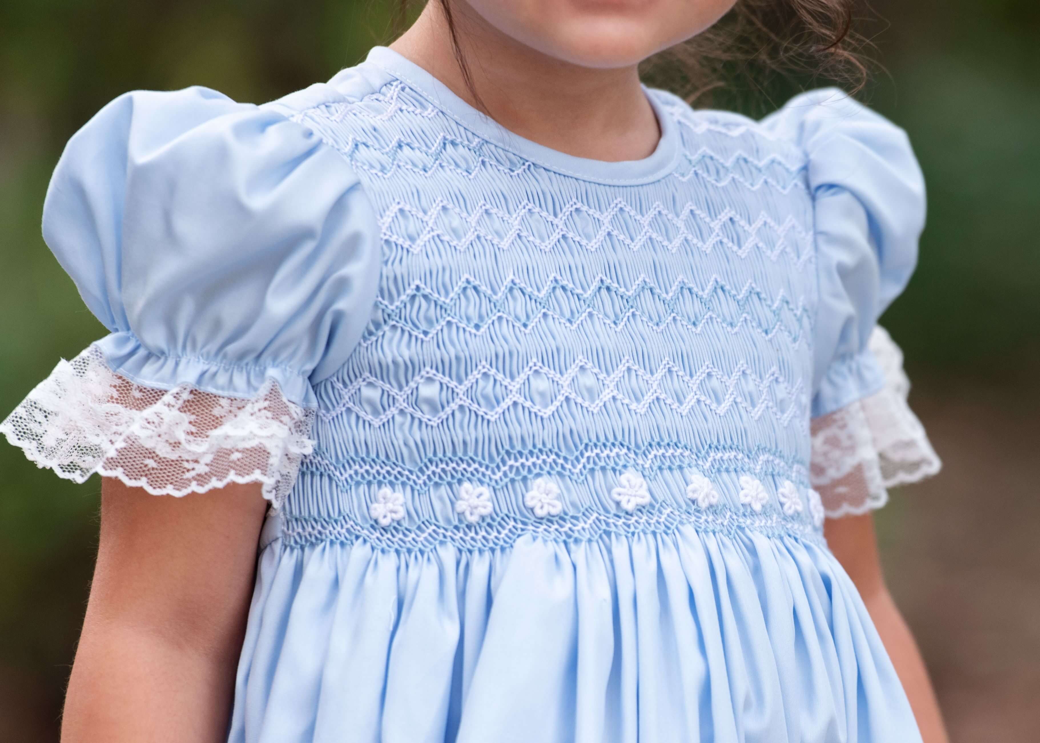 Blue Smocked Florette Bubble - Image 3