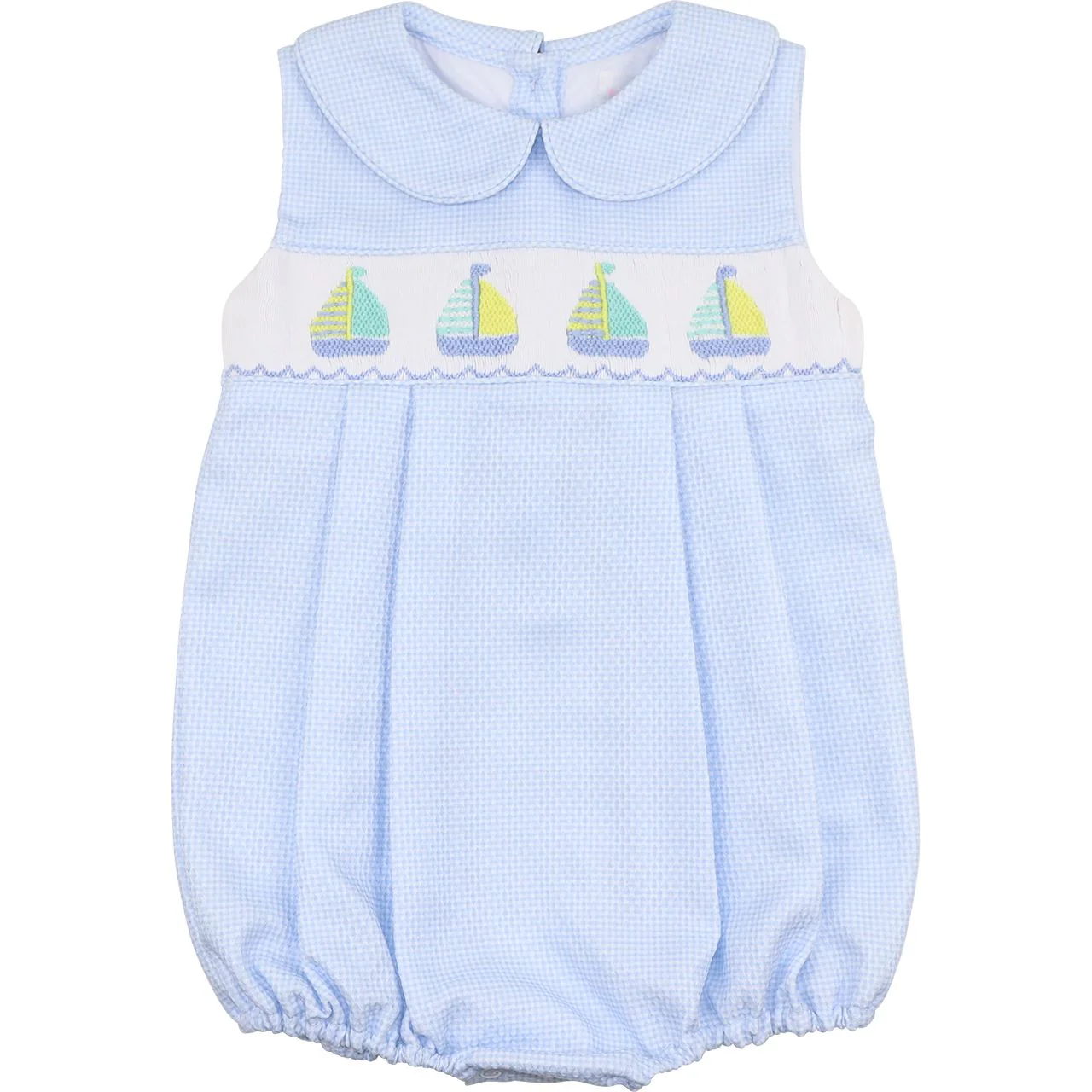 Blue Smocked Sailboats Bubble