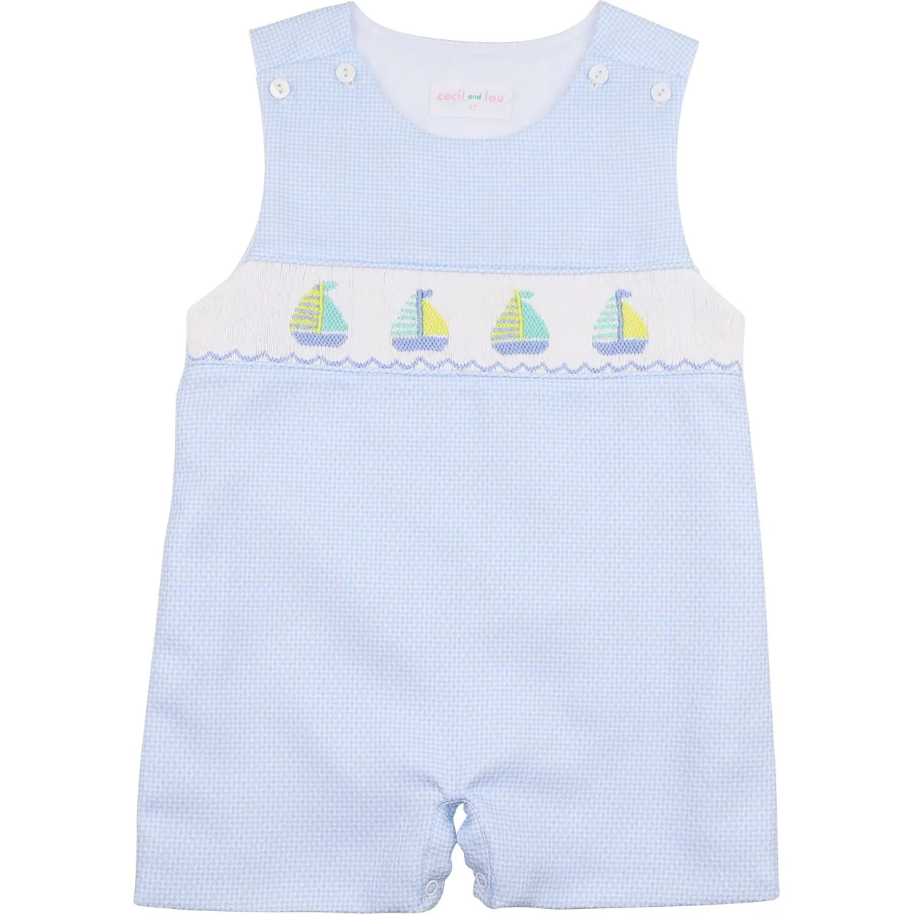Blue Smocked Sailboats Jon Jon