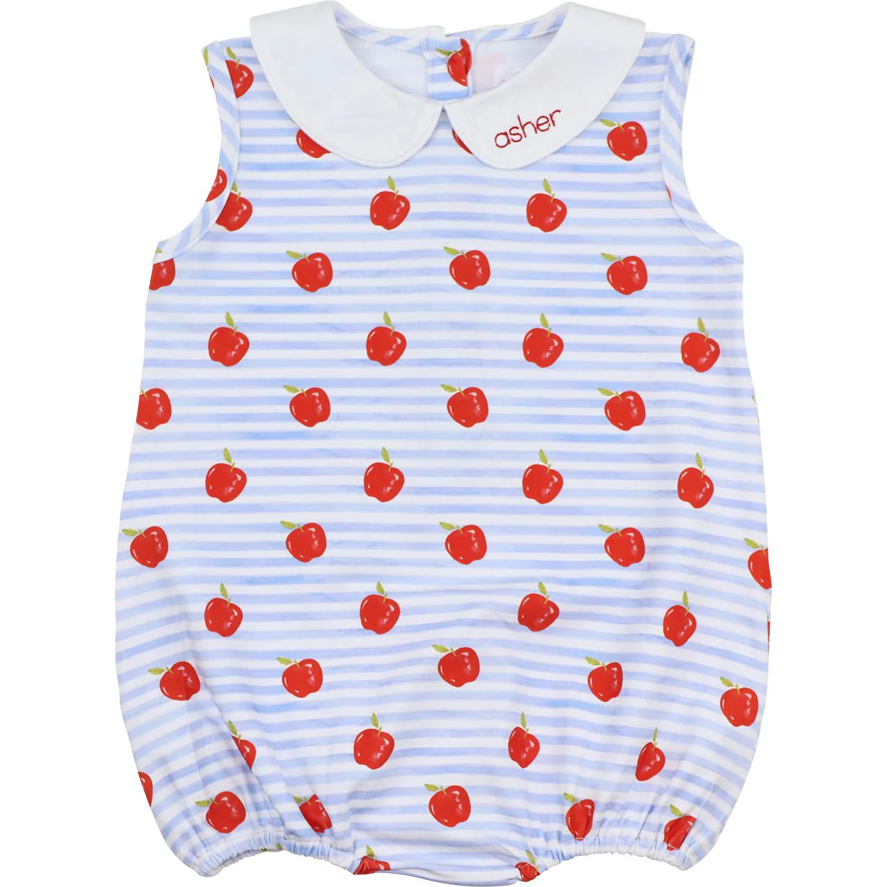 Blue Stripe Knit Apple Bubble