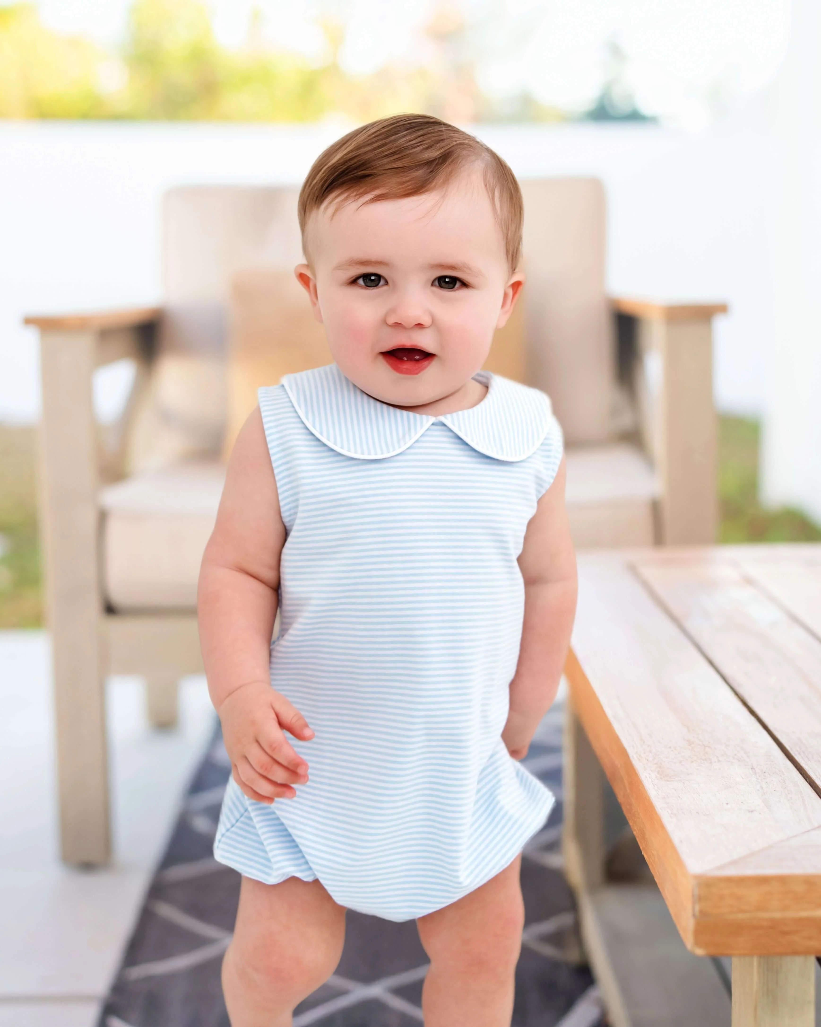 Blue Stripe Knit Bubble - Image 2