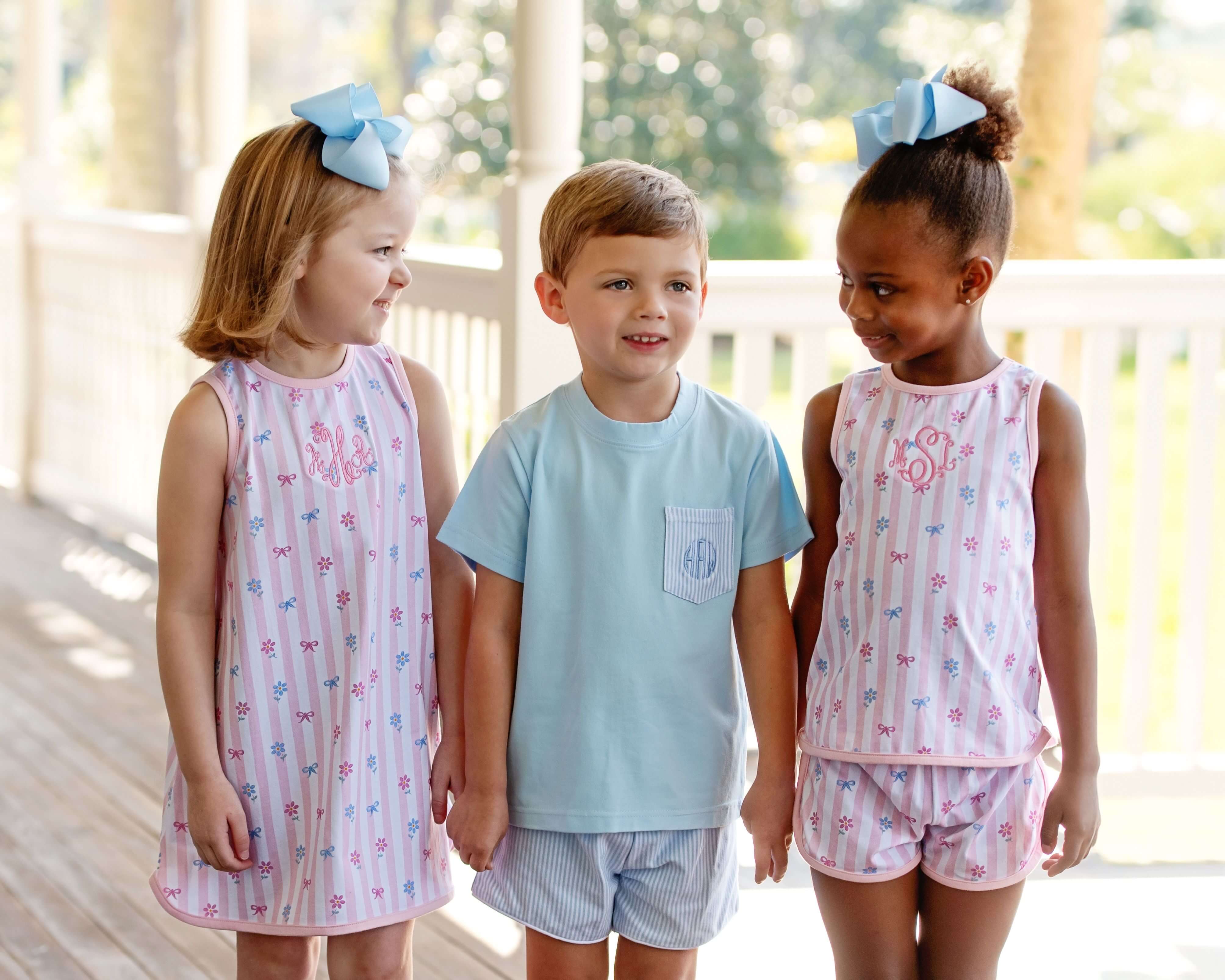Blue Stripe Pocket Short Set - Image 3