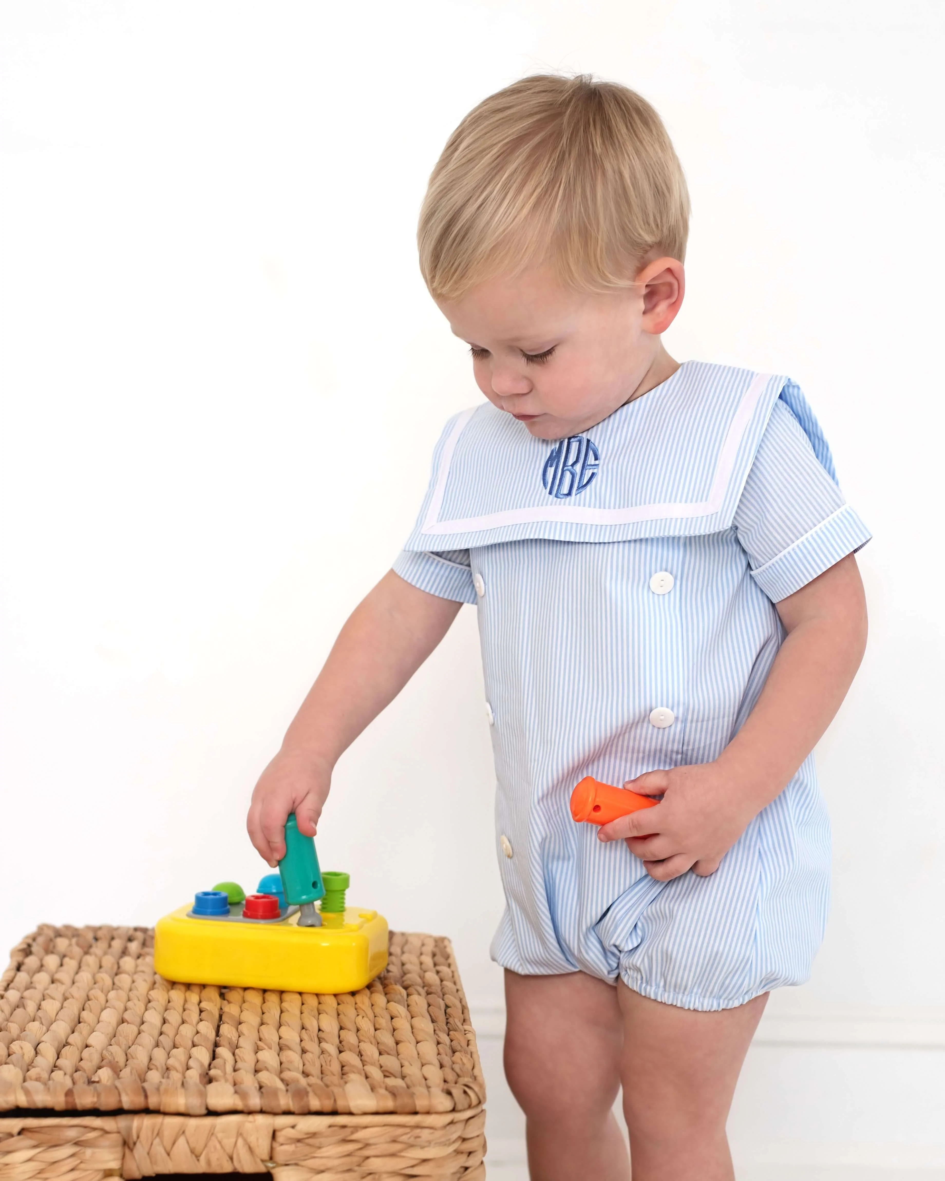 Blue Striped Button Bubble - Image 2