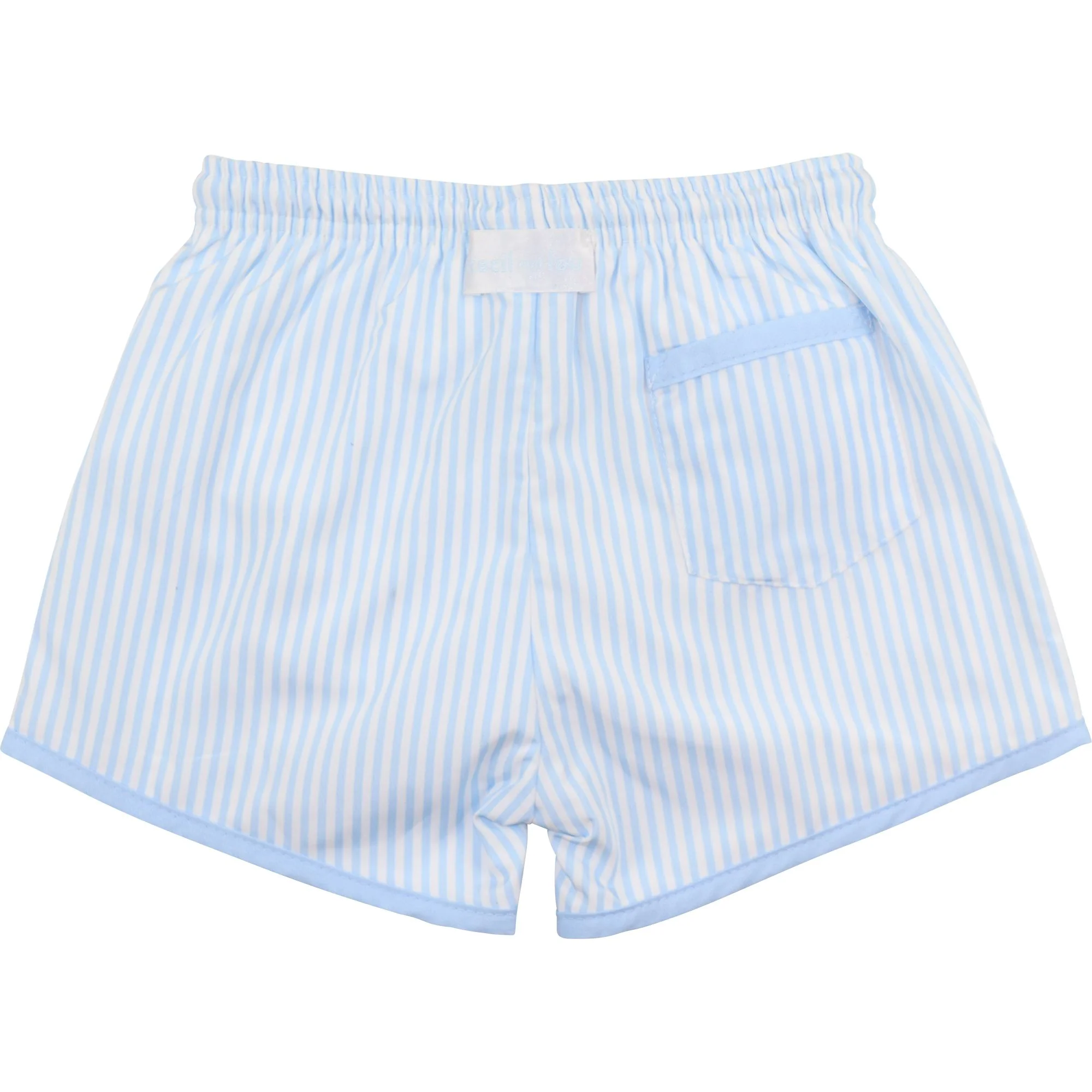 Blue Striped Swim Trunks - Image 3