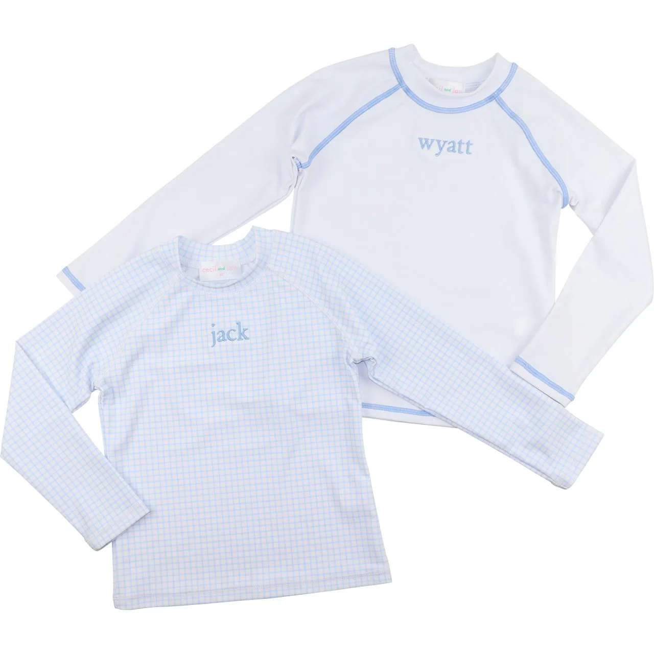 Blue Windowpane Rashguard - Image 3