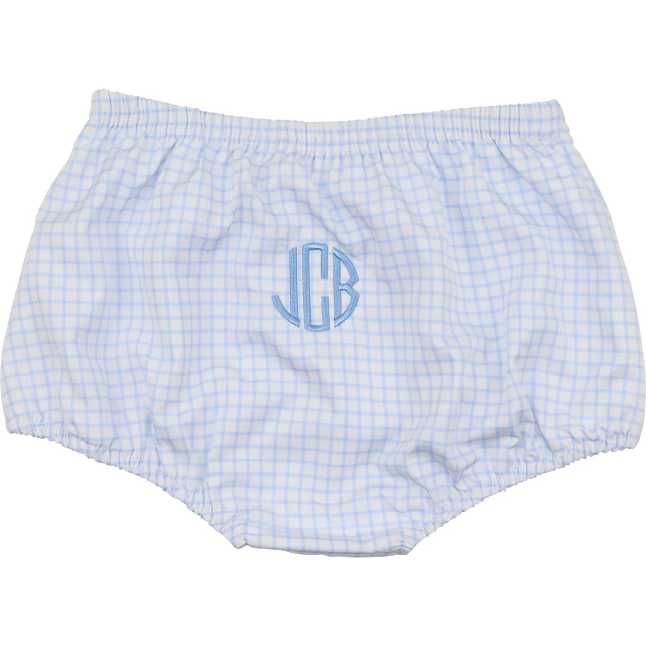 Blue Windowpane Swim Bloomers