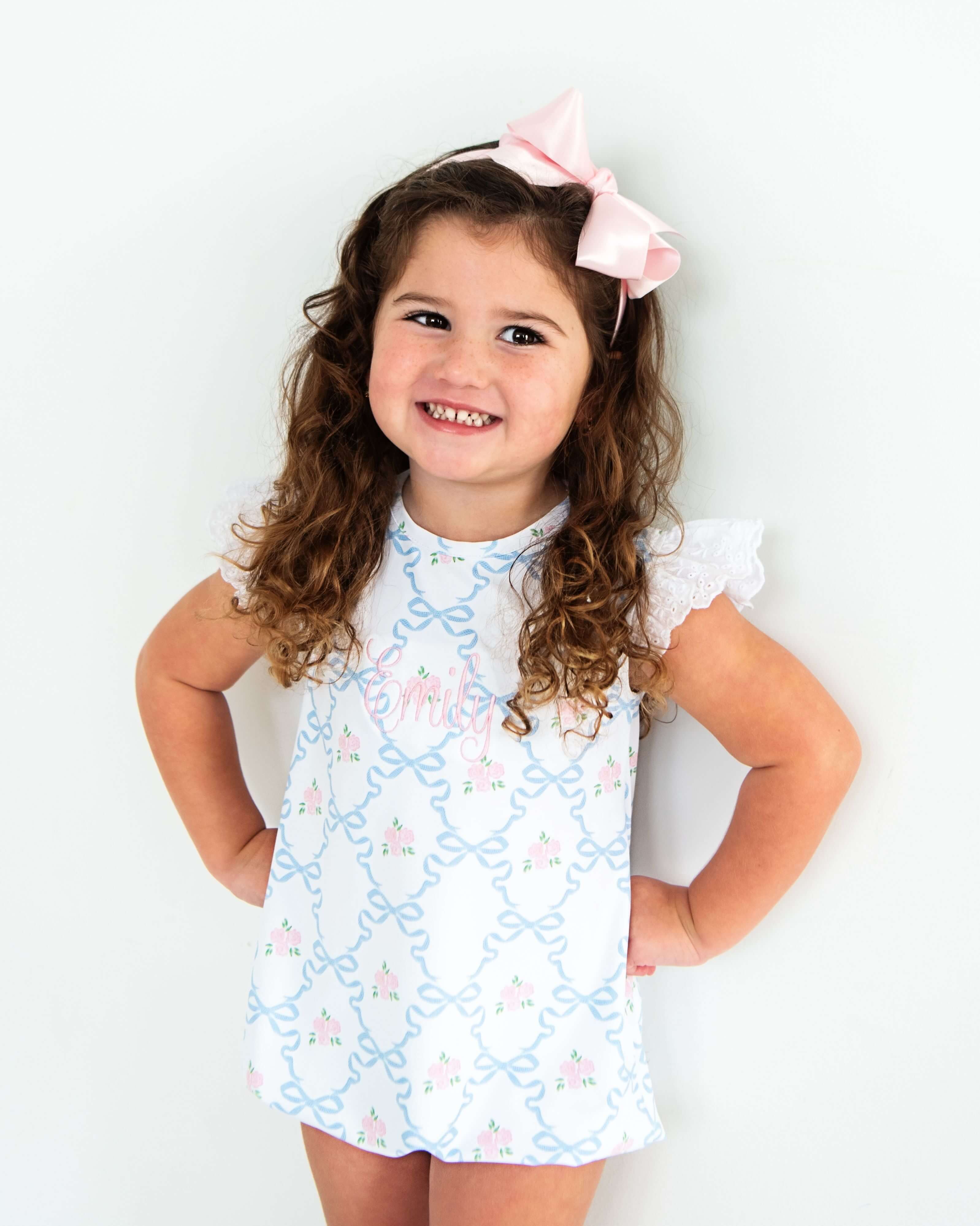 Bow And Rose Knit Eyelet Bubble - Image 2