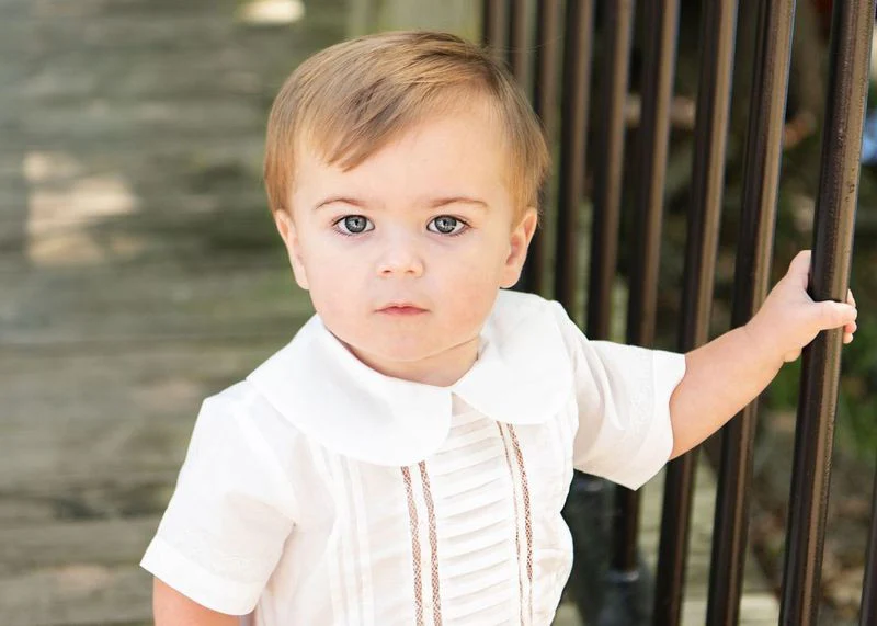 Boy's Ivory Heirloom Short Set - Image 4