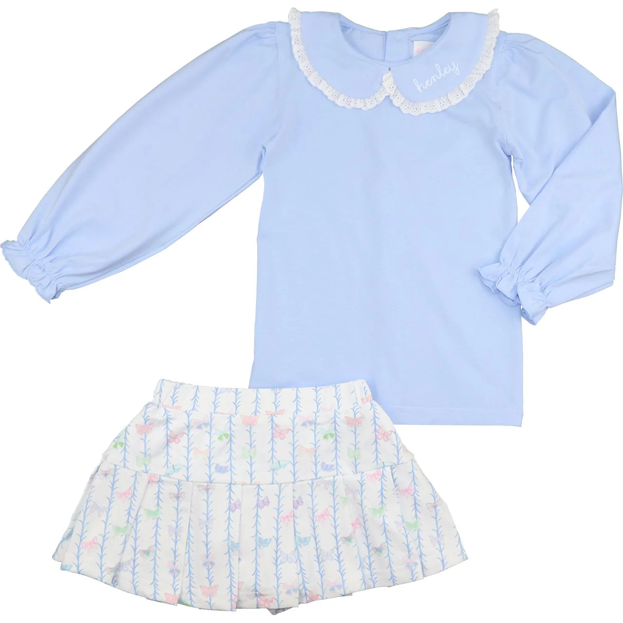 Butterfly Knit Tennis Skirt Set