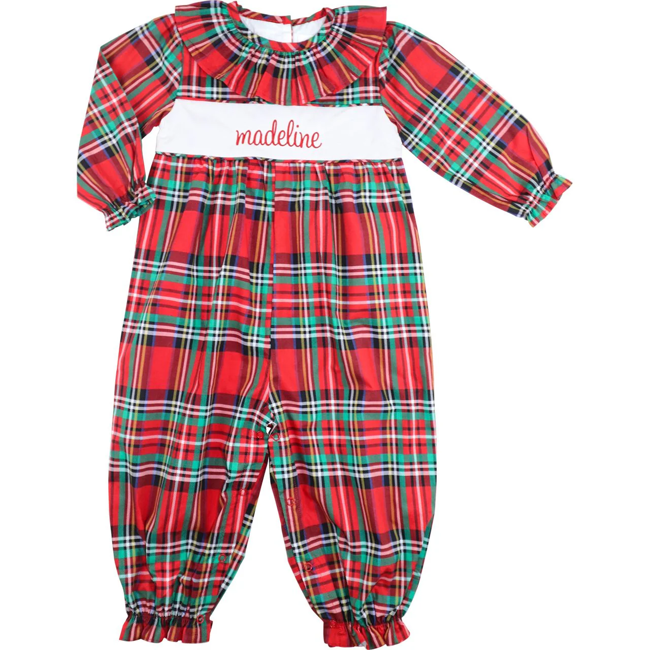 Christmas Plaid Insert Long Bubble