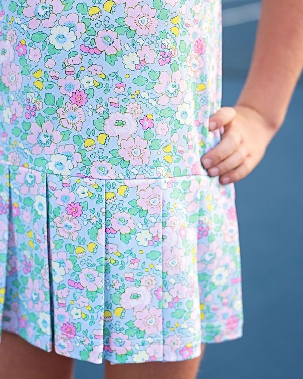 Colorful Floral Lycra Tennis Dress - Image 3