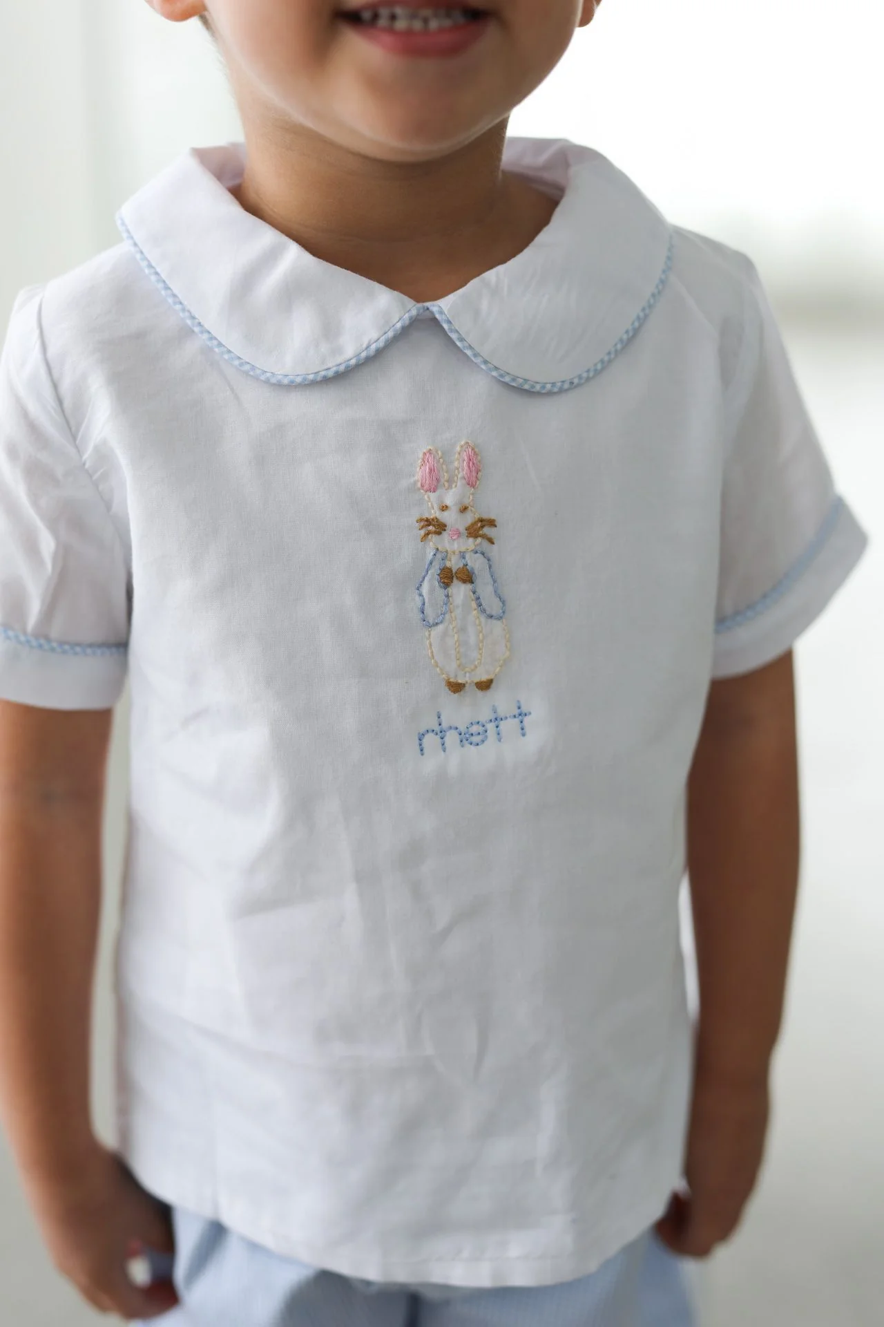 Embroidered Bunny Short Set - Image 2
