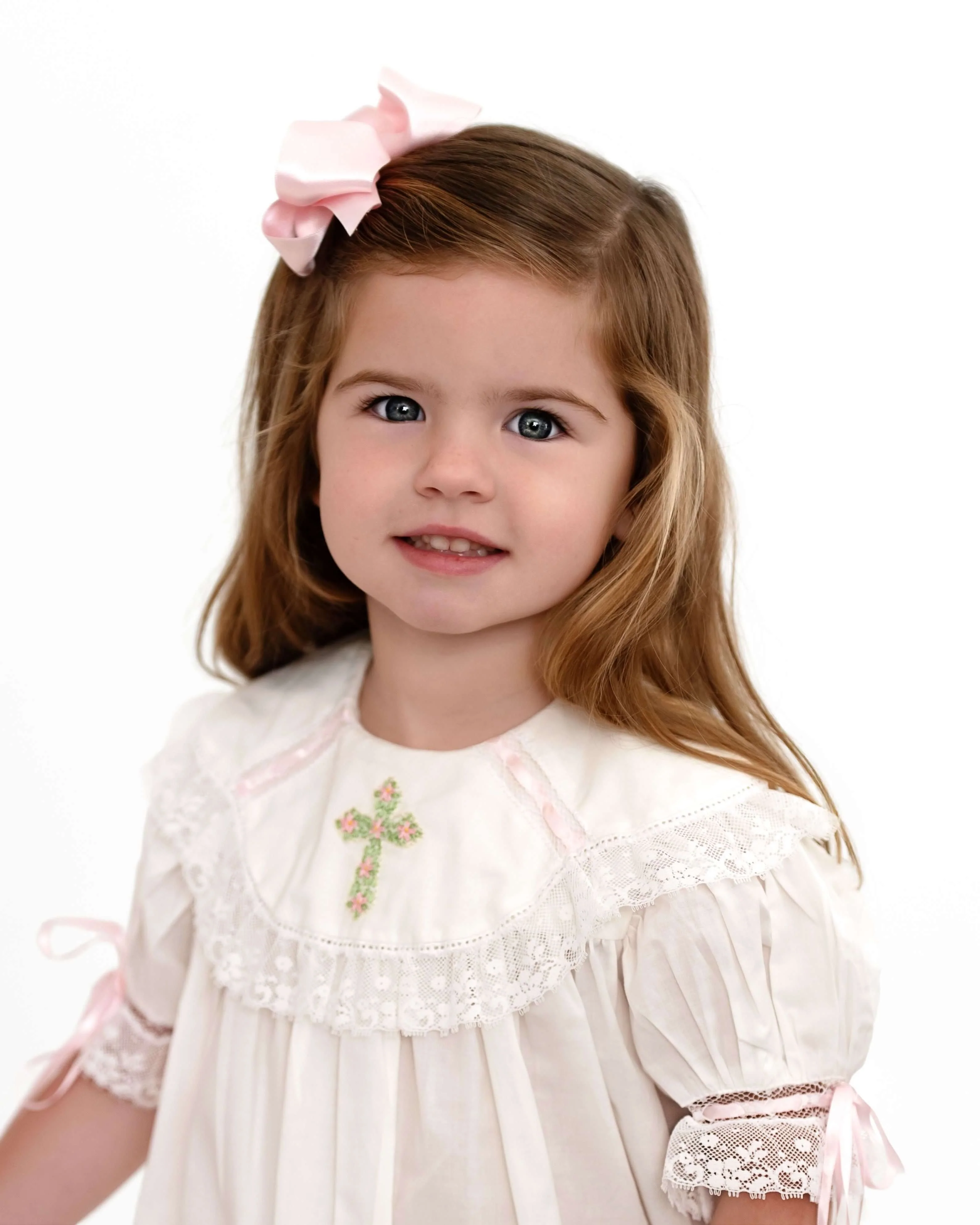 Embroidered Cross Heirloom Dress - Image 2