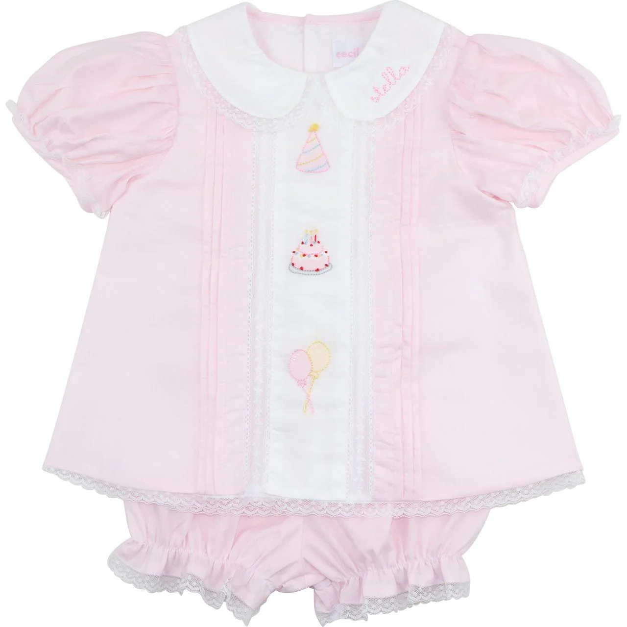Embroidered Heirloom Birthday Bloomer Set