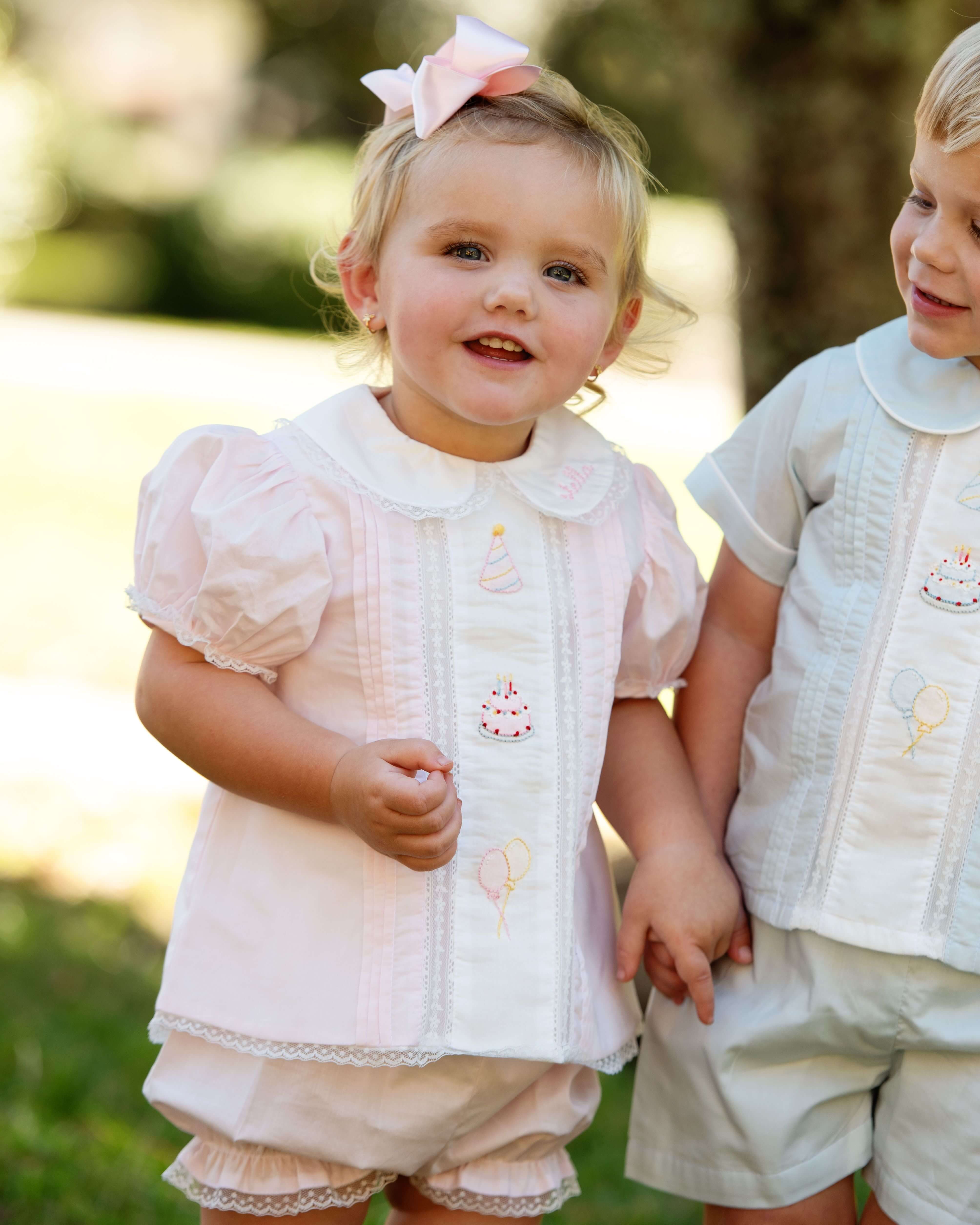 Embroidered Heirloom Birthday Bloomer Set - Image 2